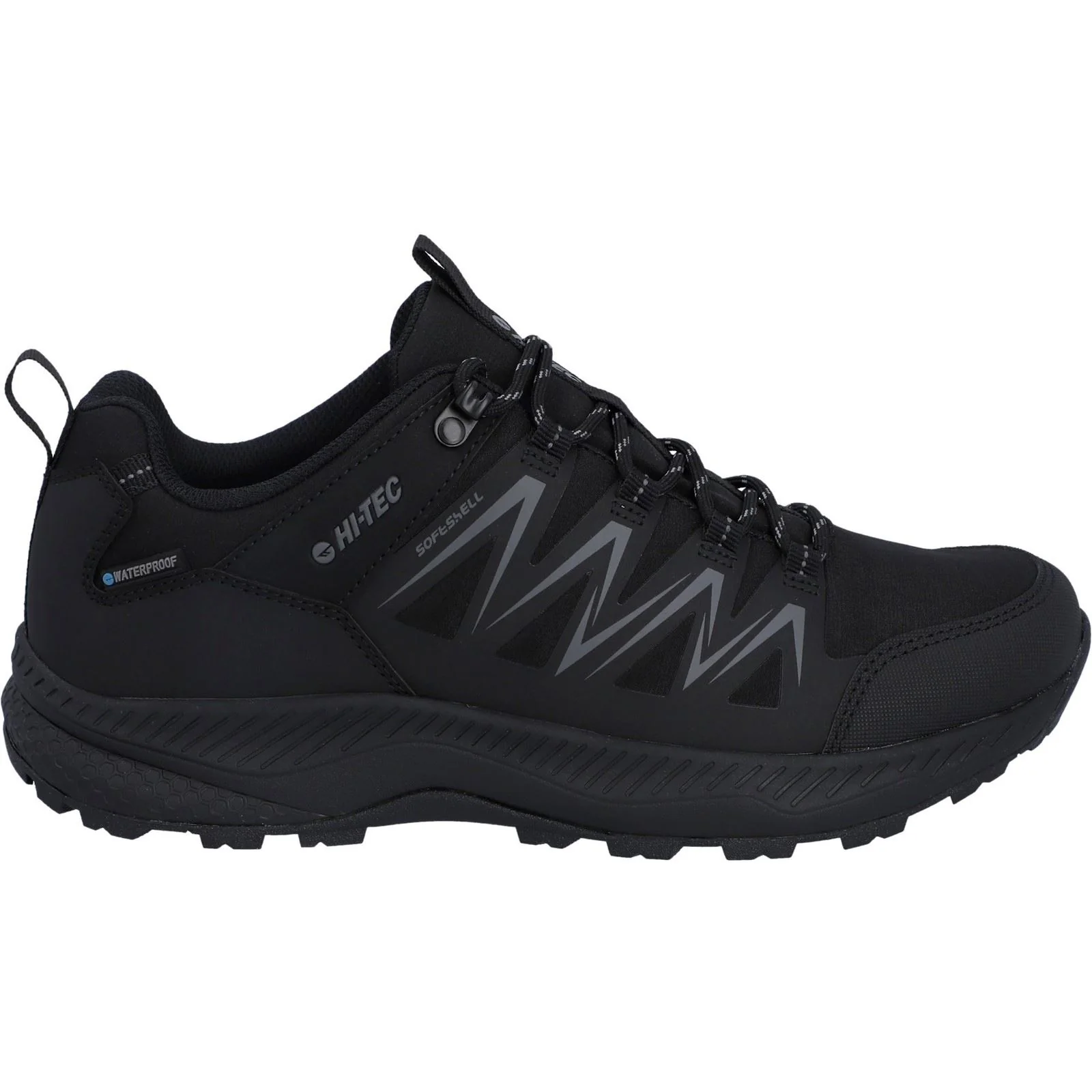 Hi-Tec Stealth Low Polyester Men's Black/Dark Grey Hiking Boots - Image 6