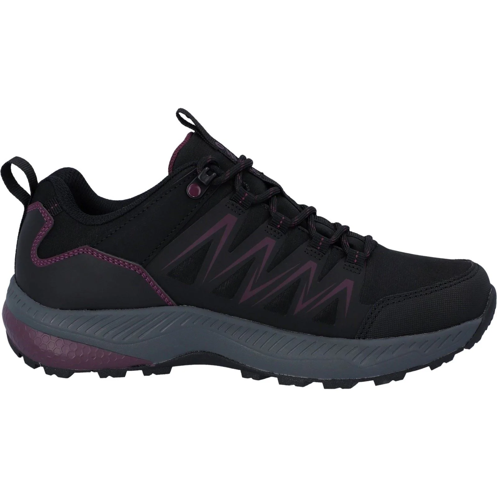 Hi-Tec Stealth Low Womens Polyester Women's Black/Purple Hiking Boots - Image 5