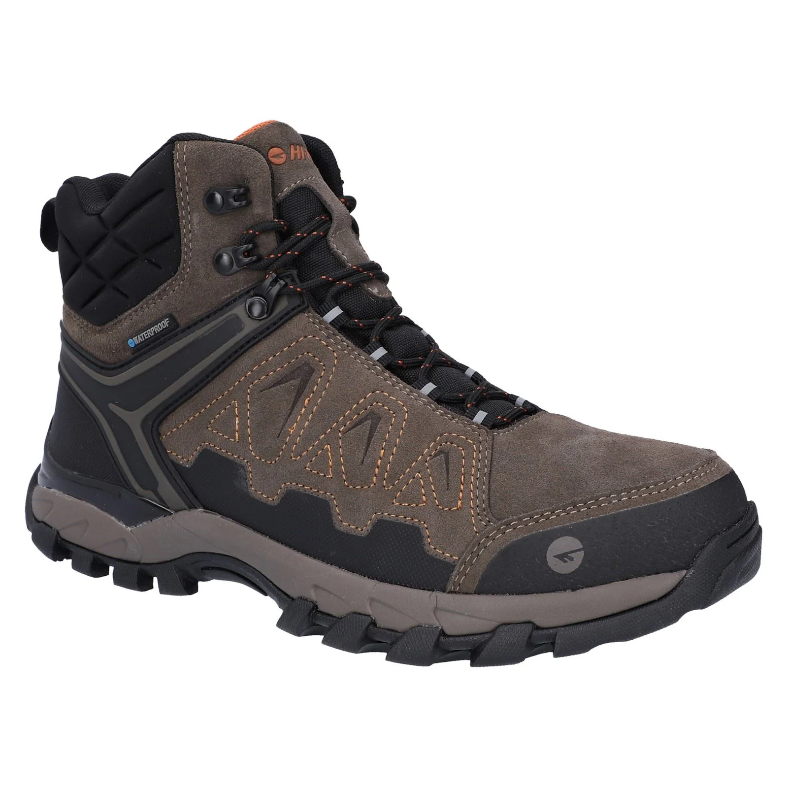 Hi-Tec V-Lite Explorer WP Cow Suede Leather Men's Chestnut/Orange Hiking Boots - Image 7