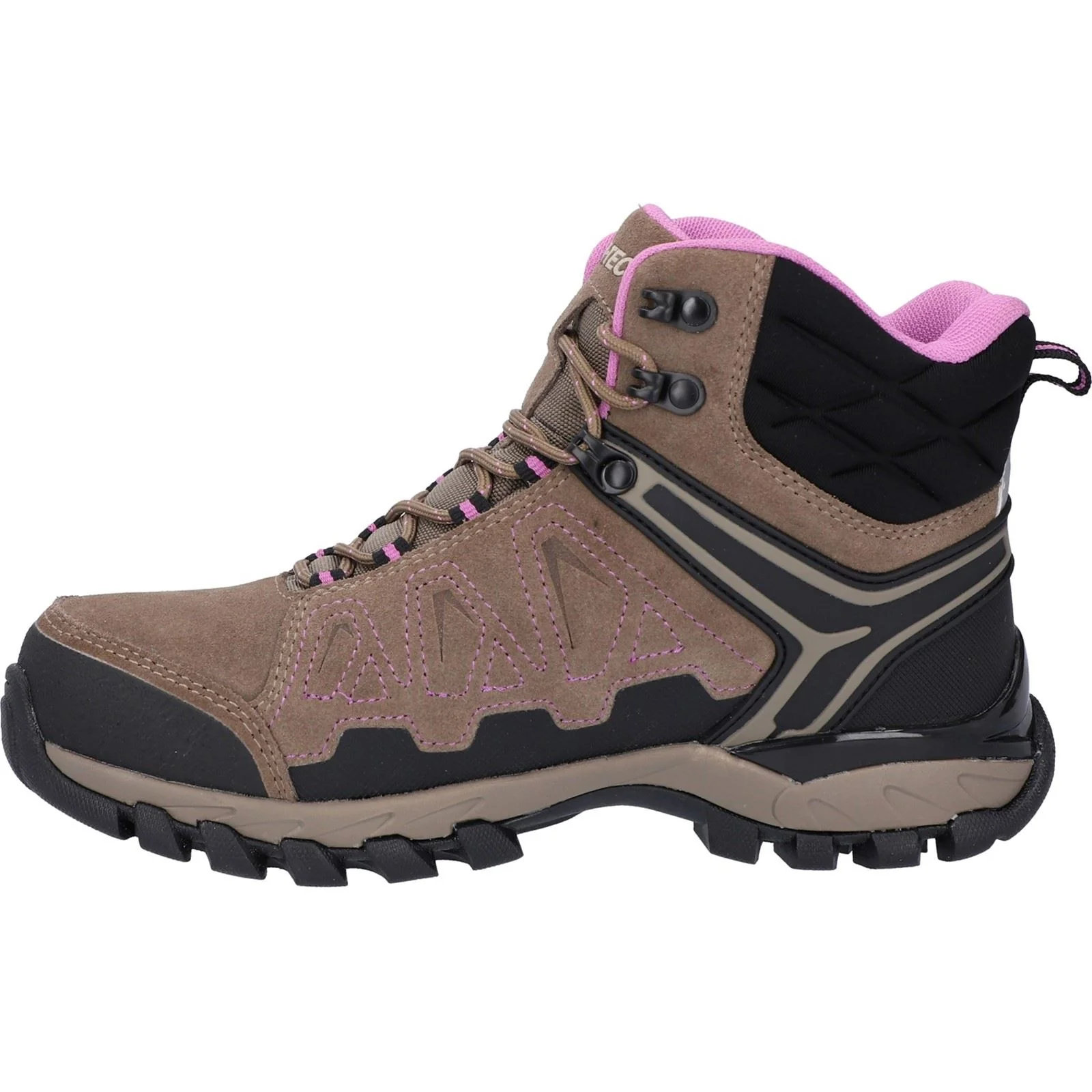 Hi-Tec V-Lite Explorer WP Cow Suede Leather Women's Brown/Lilac Hiking Boots - Image 5