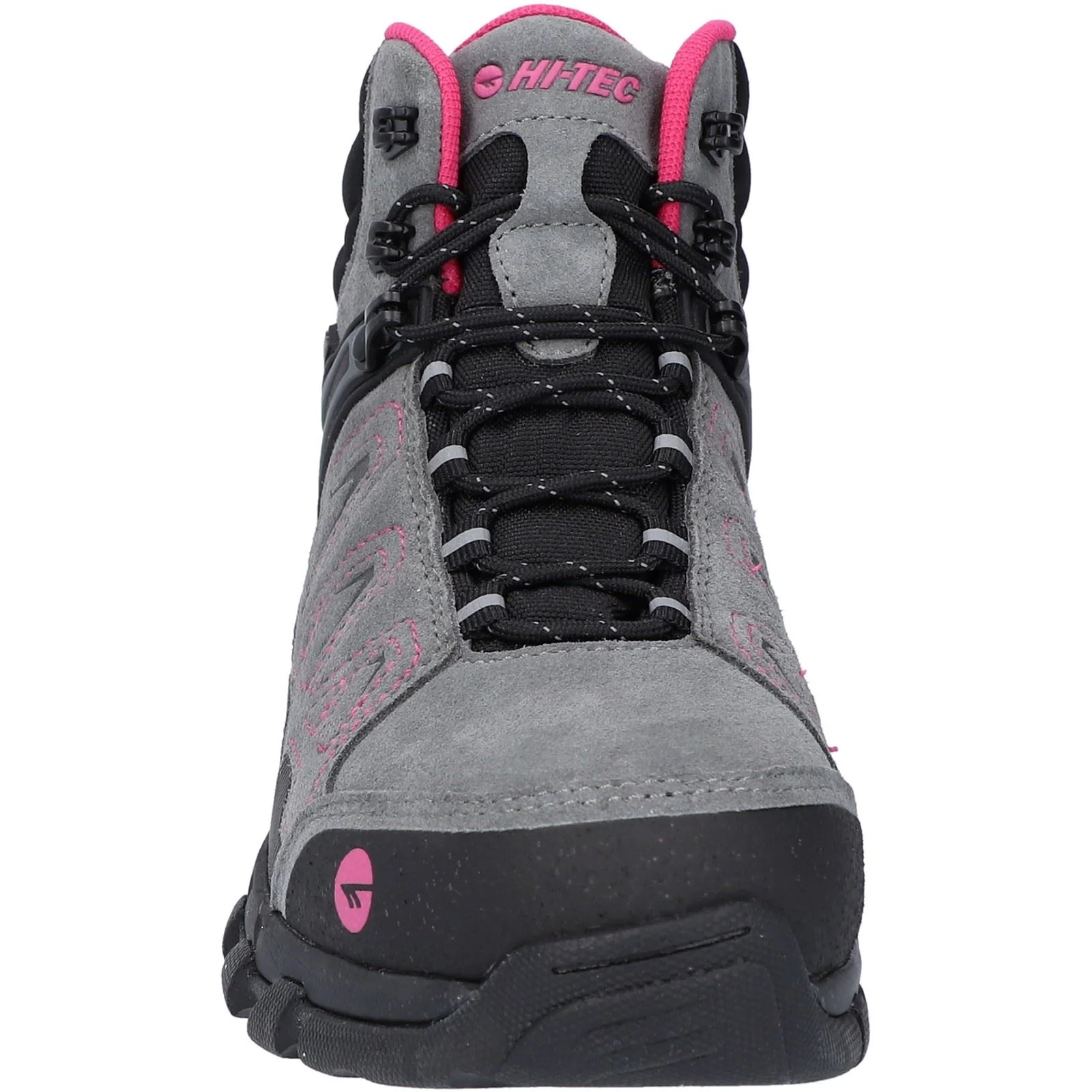 Hi-Tec V-Lite Explorer WP Cow Suede Leather Women's Grey/Fuchsia Hiking Boots - Image 4