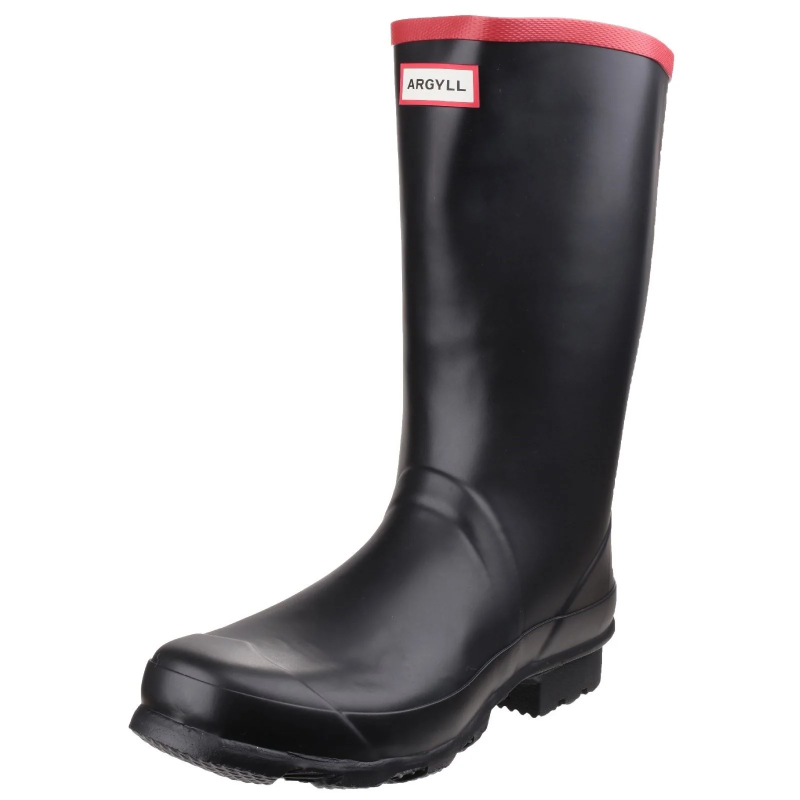Hunter Argyll Short Knee Wellington in Black - Image 6