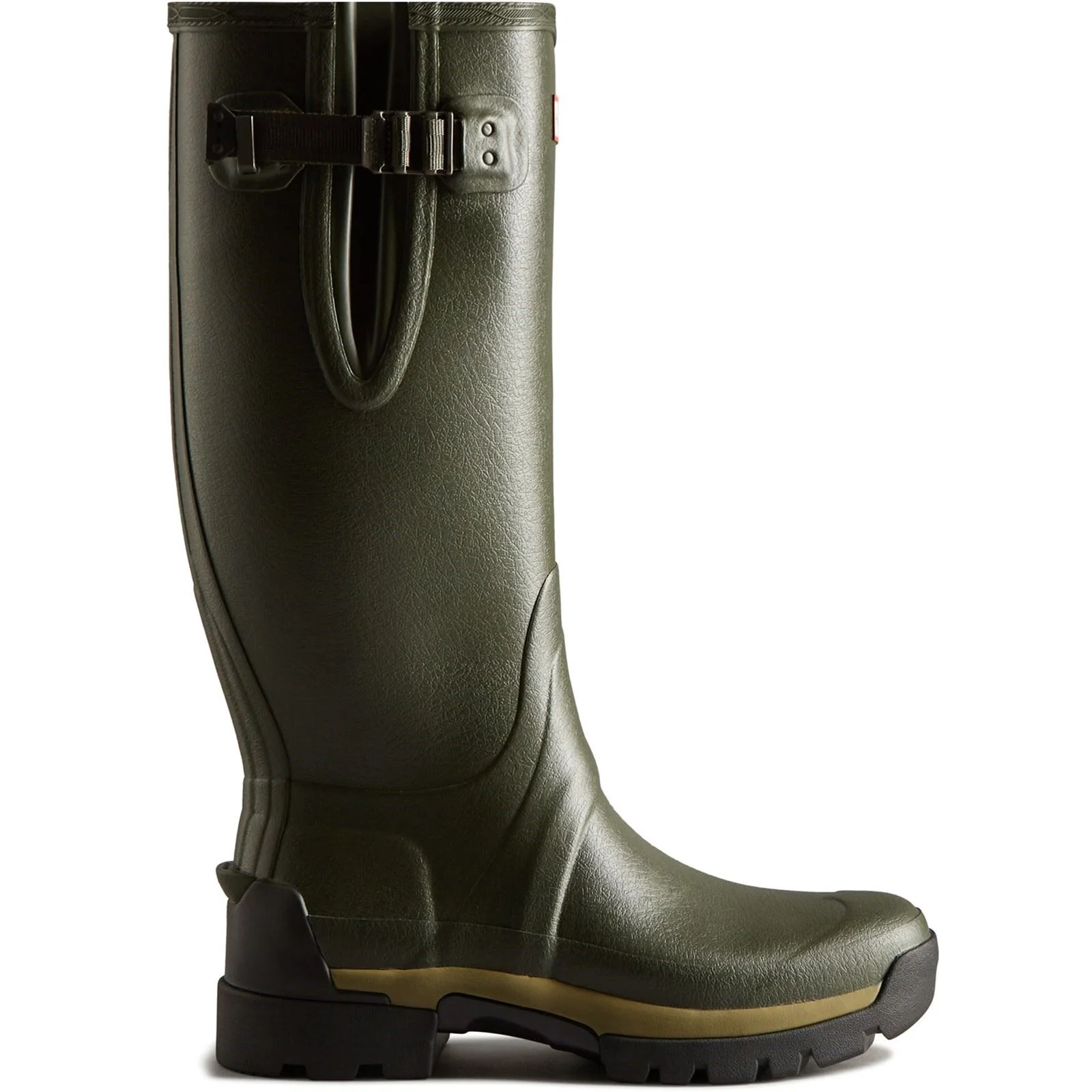 Hunter Men's Balmoral Adjustable Wellington in Dark Olive - Image 4