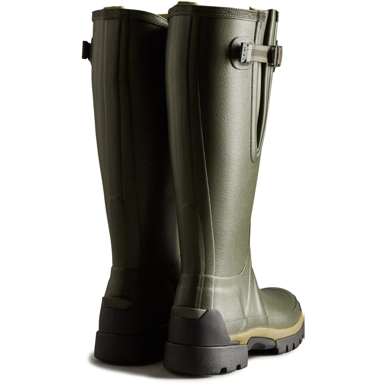 Hunter Women's Balmoral Adjustable Synthetic Lined Wellington in Dark Olive - Image 2