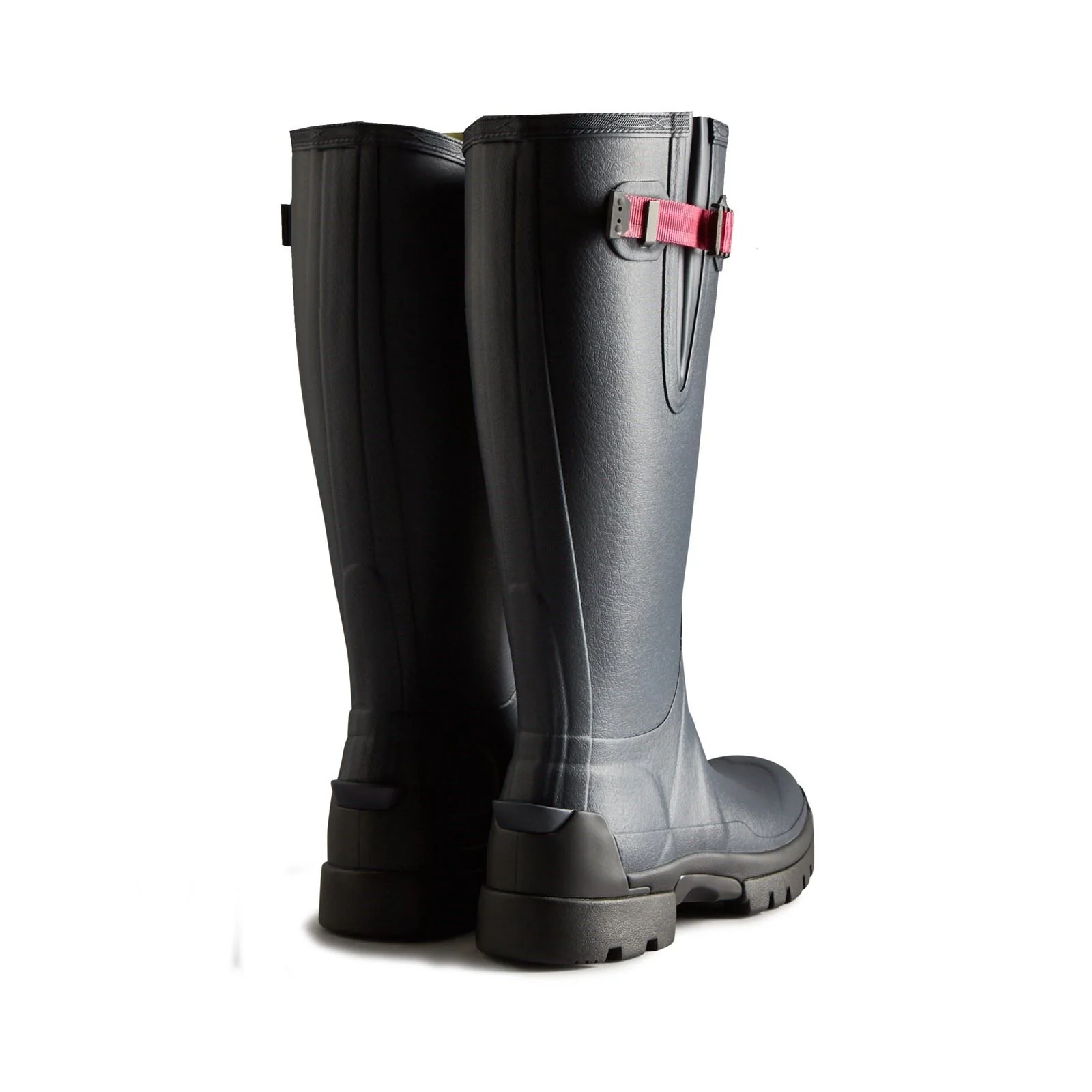 Hunter Balmoral Adjustable Rubber Women's Navy/Peppercorn Wellington Boots - Image 2