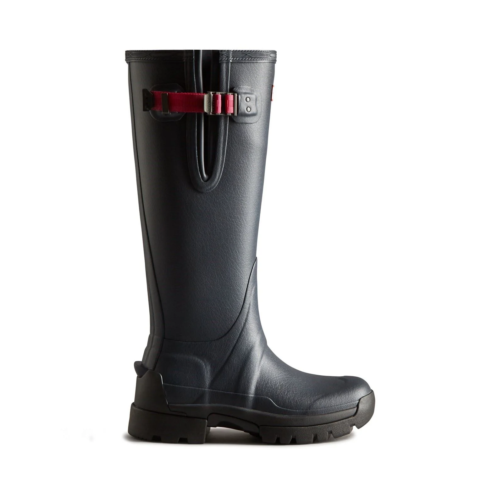 Hunter Balmoral Adjustable Rubber Women's Navy/Peppercorn Wellington Boots - Image 4
