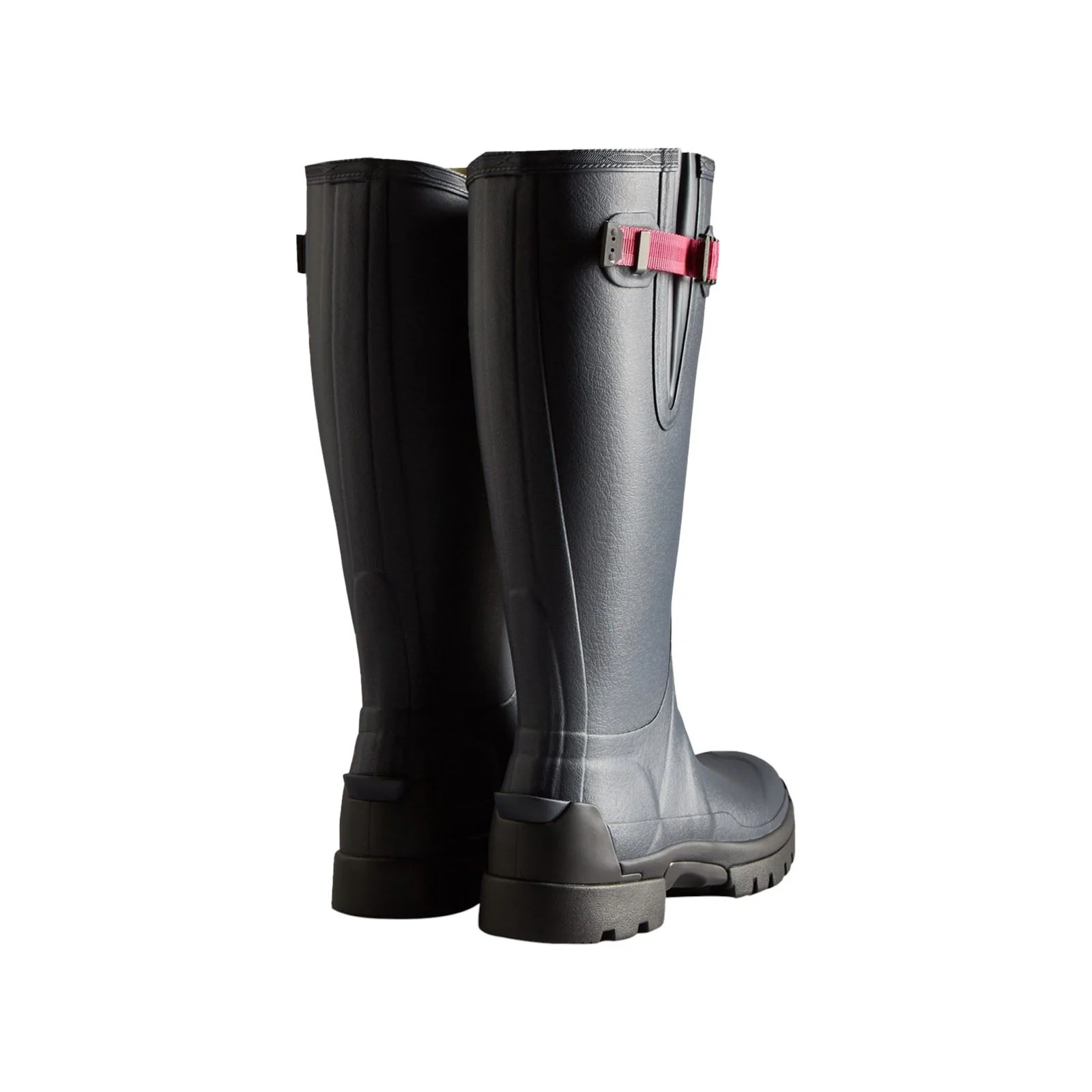 Hunter Balmoral Adjustable Rubber Women's Navy/Peppercorn Wellington Boots - Image 6