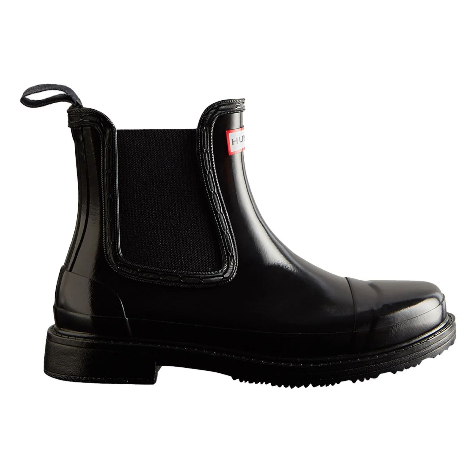 Hunter Women's Commando Gloss Chelsea Boots in Black - Image 8