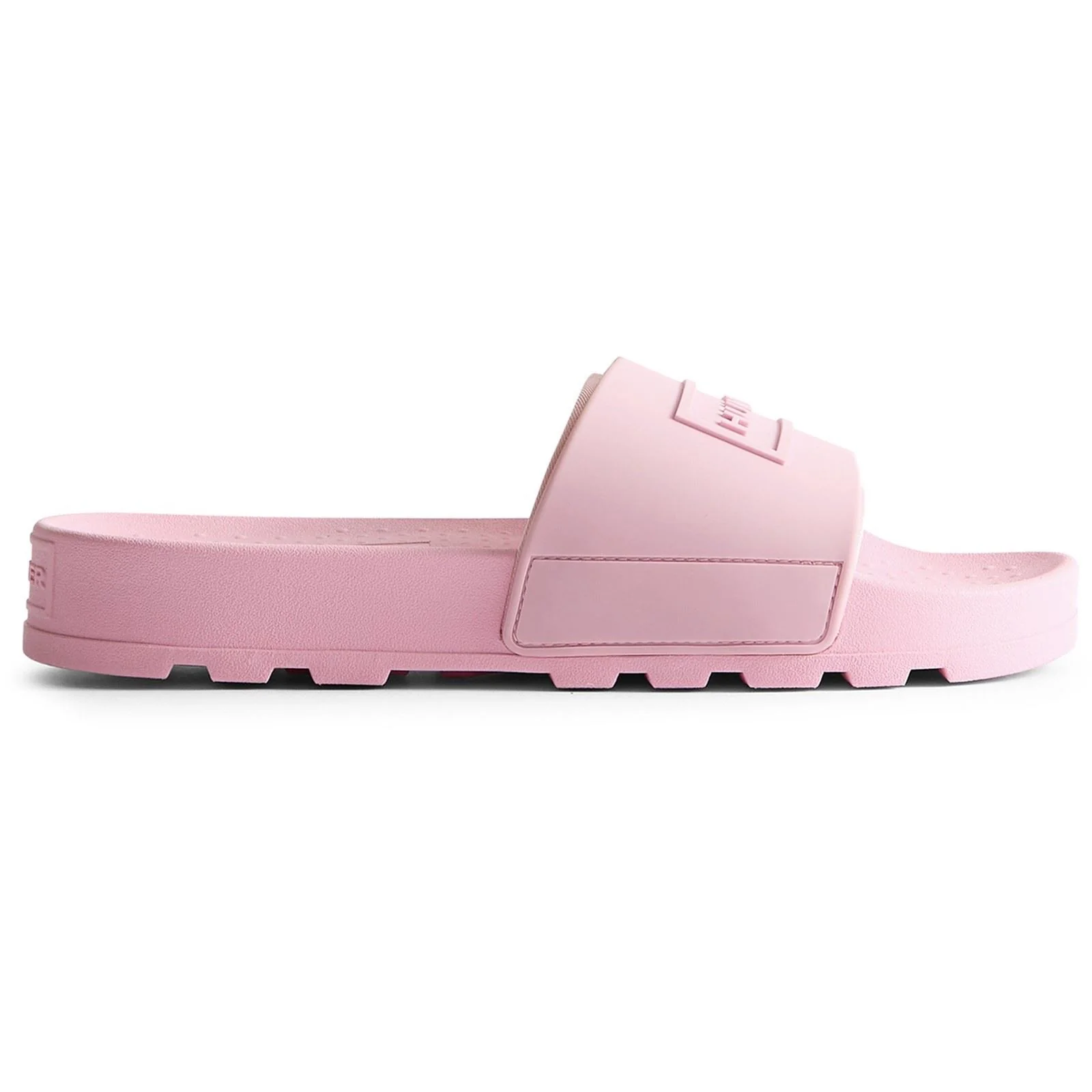 Hunter Core Embossedr Polyurethane Women's Parfait Pink Slides - Image 4