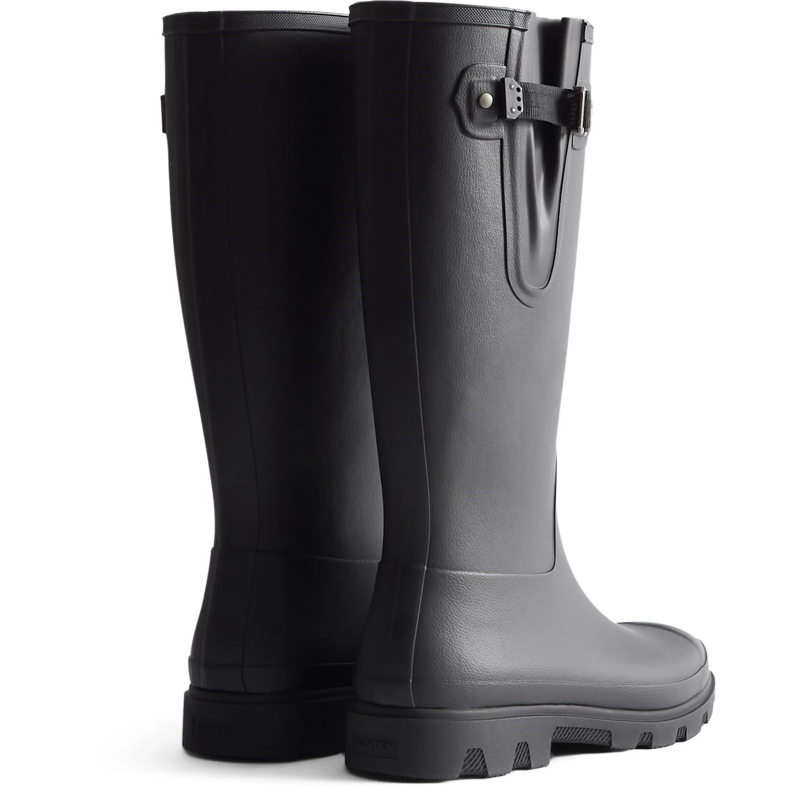 Hunter Downpour Adjustable Boot Rubber Women's Black Wellington Boots - Image 2