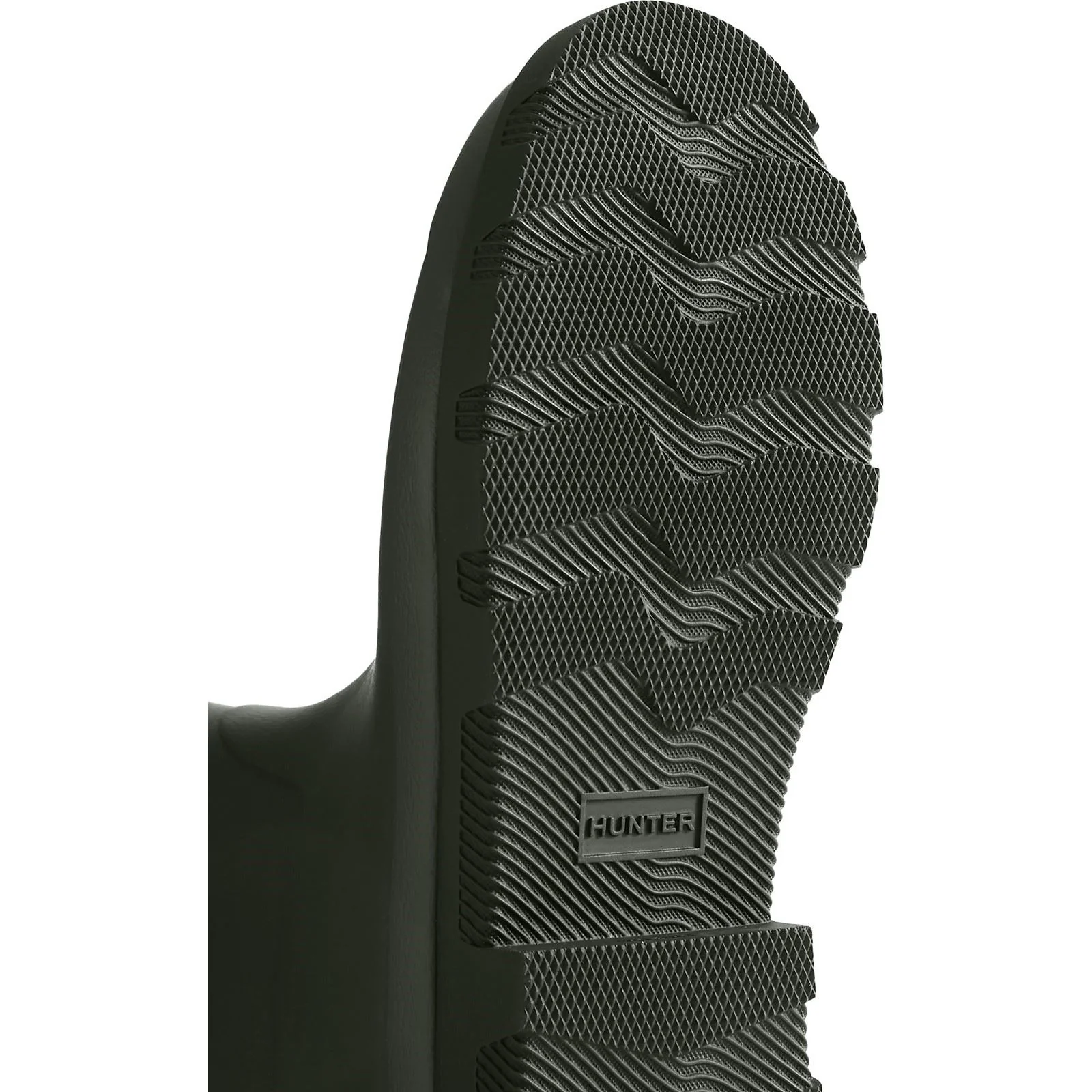 Hunter Downpour Adjustable Boot Rubber Women's Dark Olive/Black Wellington Boots - Image 3