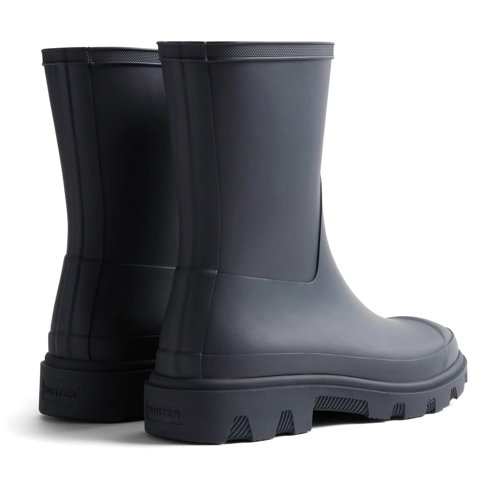 Hunter Downpour Short Boot Rubber Women's Hunter Navy Wellington Boots - Image 2