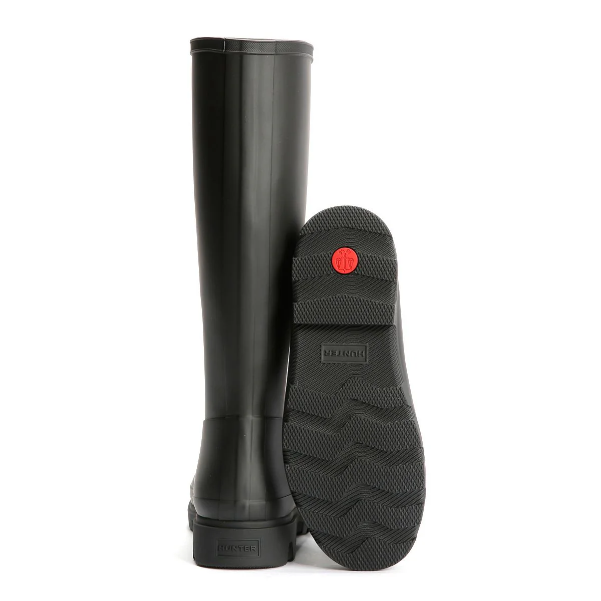 Hunter Downpour Tall Rubber Women's Black Wellington Boots - Image 4
