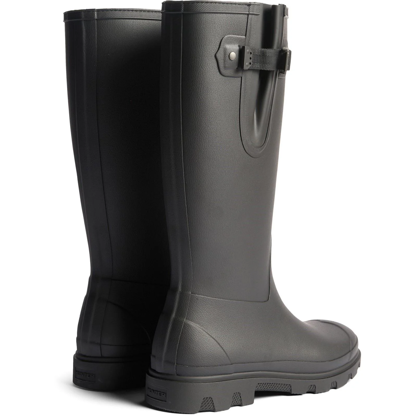 Hunter Field Downpour Adjustable Boot Rubber Men's Black Wellington Boots - Image 2
