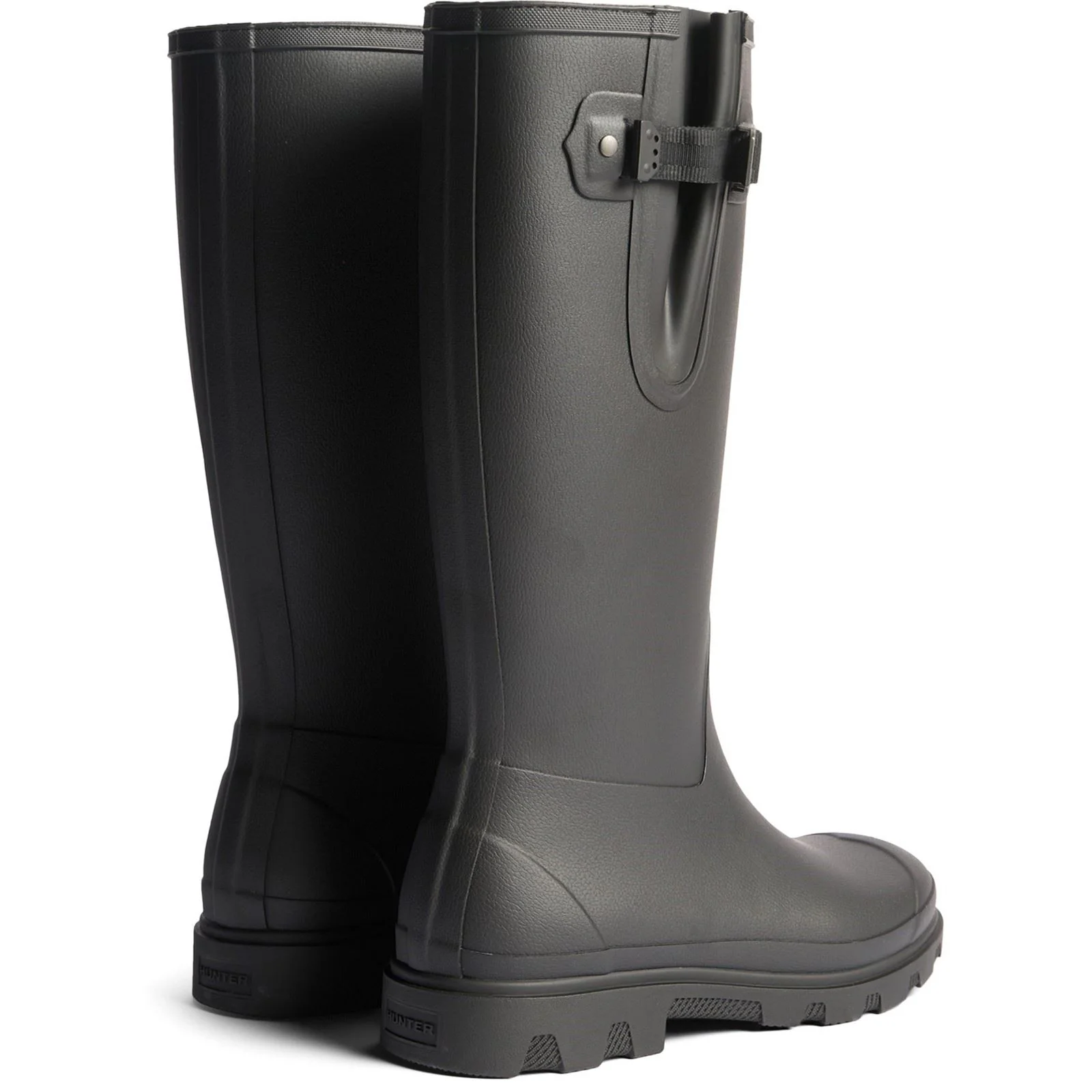 Hunter Field Downpour Boot Rubber Women's Black Wellington Boots - Image 2