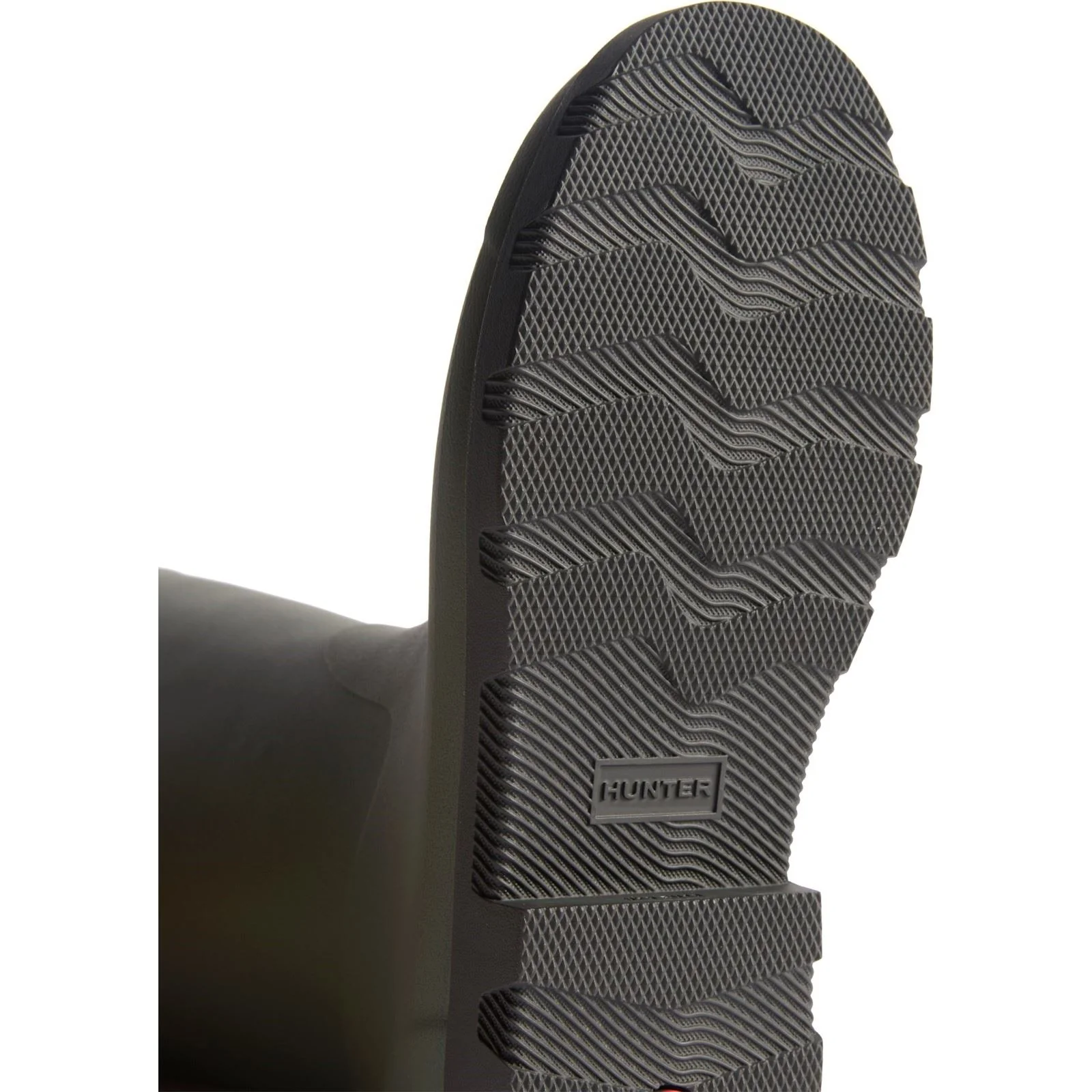 Hunter Field Downpour Boot Rubber Women's Dark Olive/Black Wellington Boots - Image 3