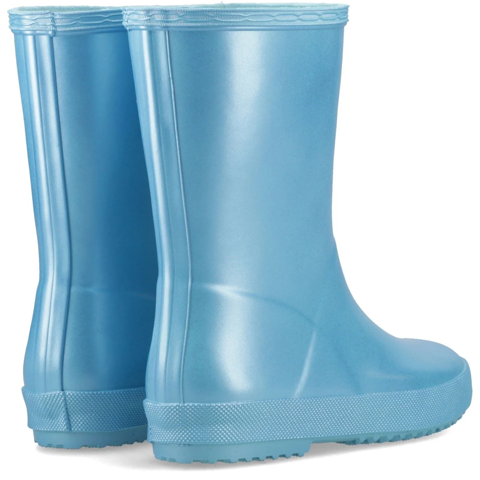 Hunter First Nebula Rubber Pool Blue Wellington Boots - Image 2