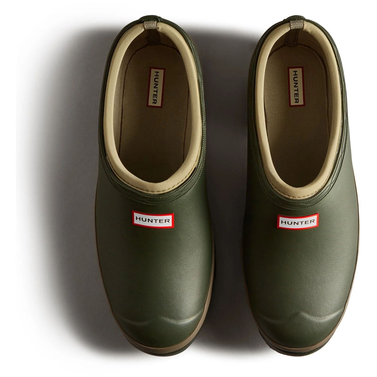 Hunter Men's Gardener Clogs in Dark Olive/Clay - Image 4