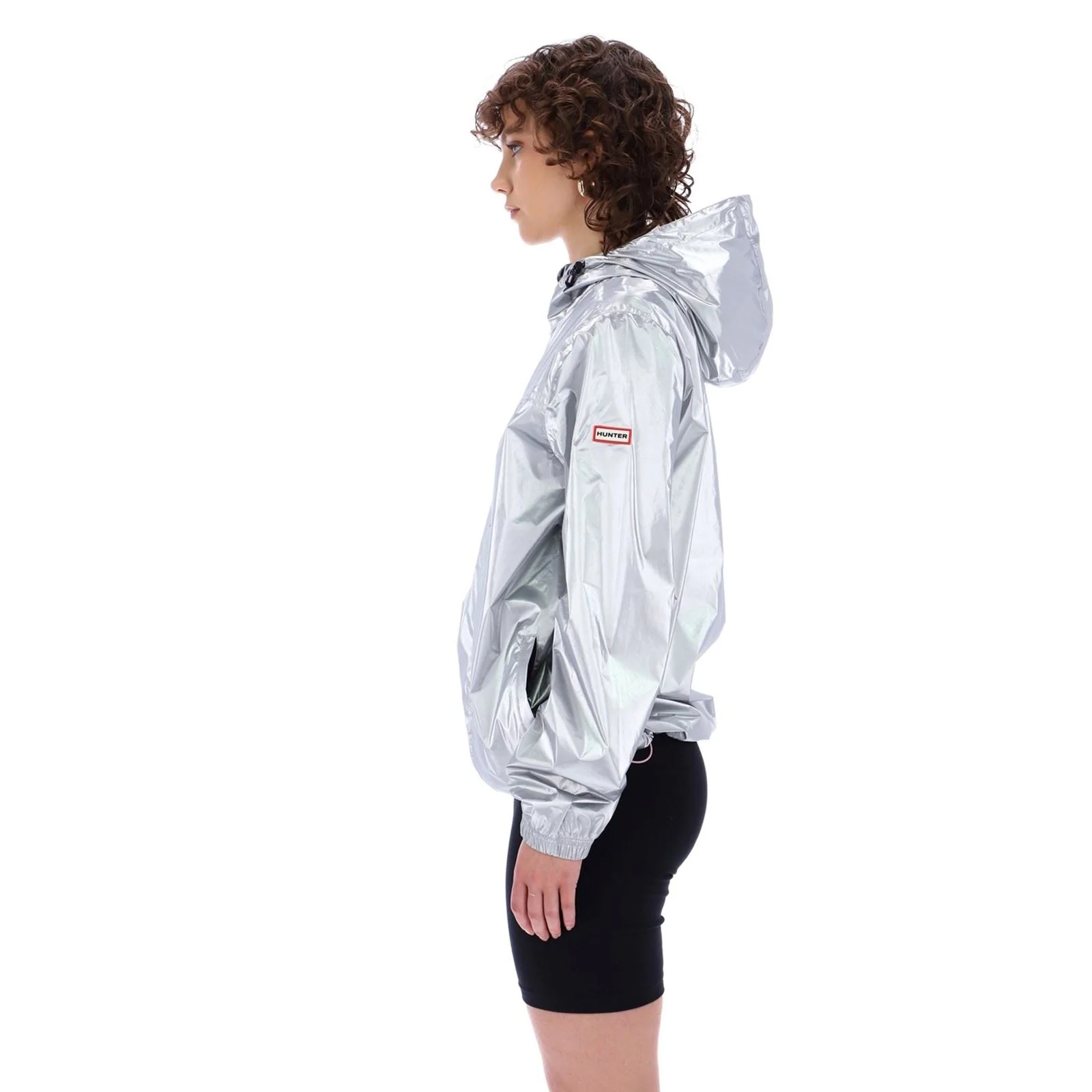 Hunter Hunter Packable Unisex Adults Silver Rain Jacket - Image 3