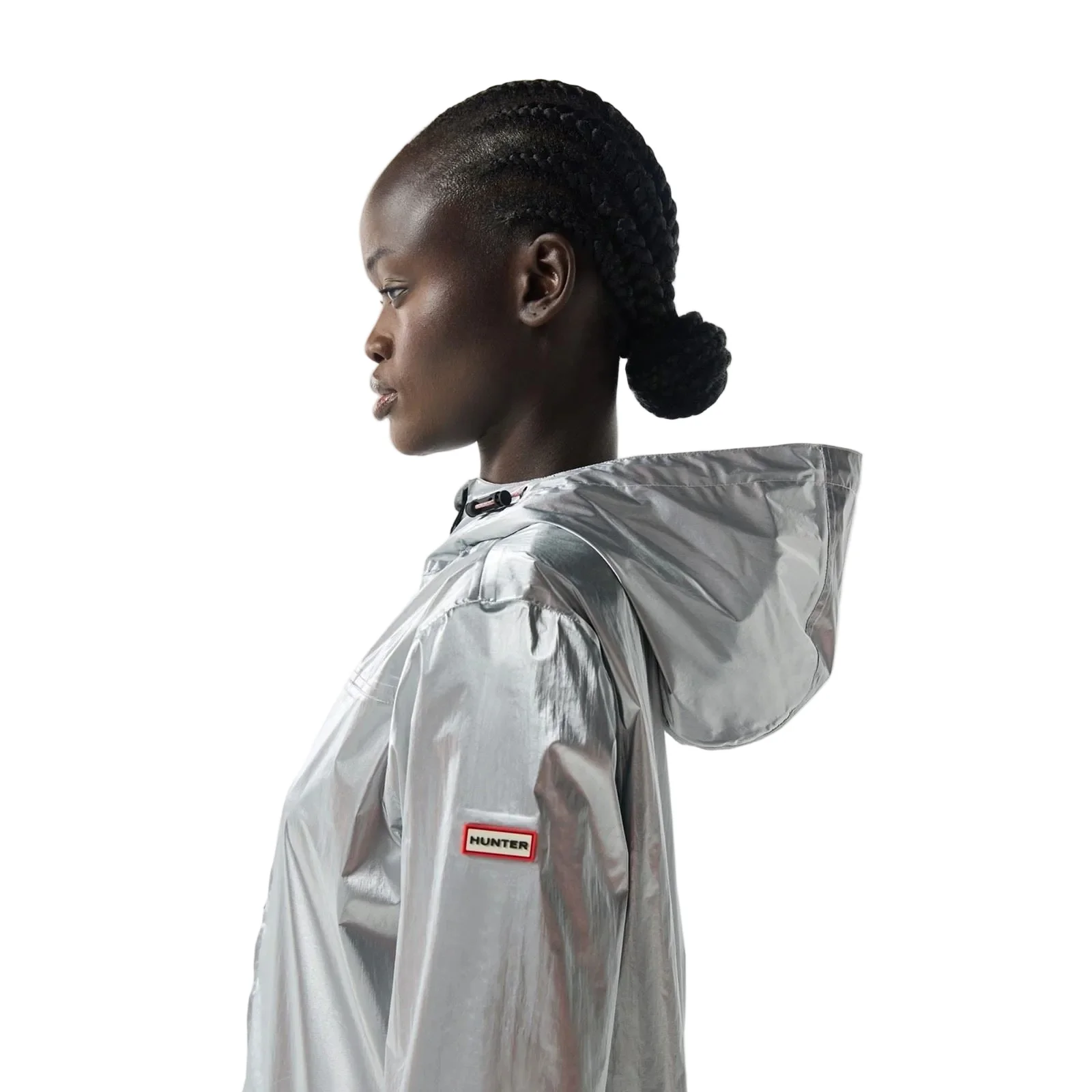 Hunter Hunter Packable Unisex Adults Silver Rain Jacket - Image 5