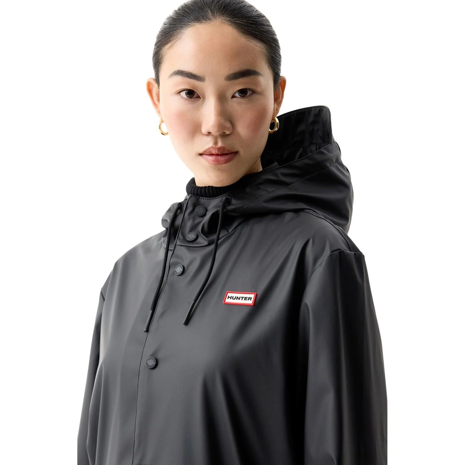 Hunter Jo Parka Unisex Adults Black Rain Jacket - Image 4