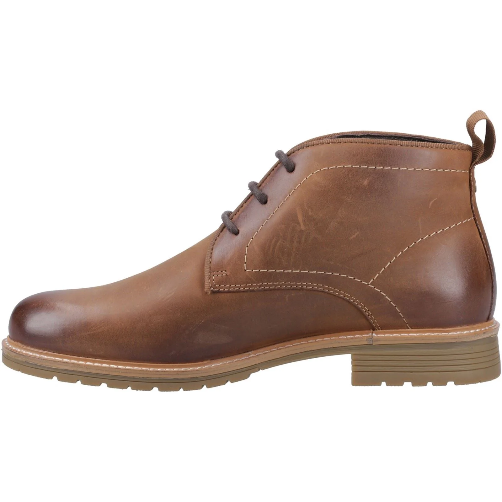 Hunter Jura Leather Men's Dark Tan Ankle Boots - Image 4