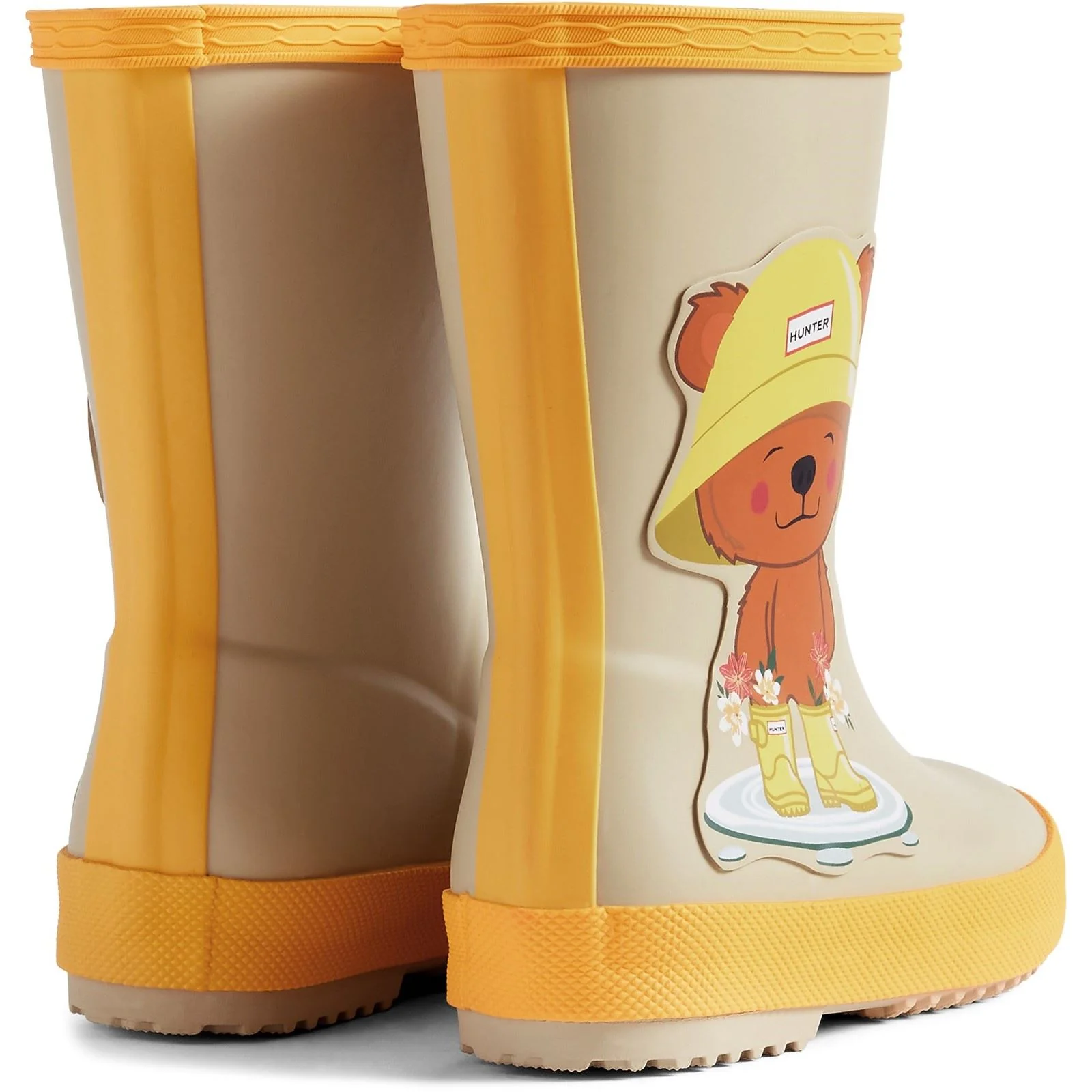 Hunter Kids First Bear Print Boot Rubber Kid's Bear Print Wellington Boots - Image 2