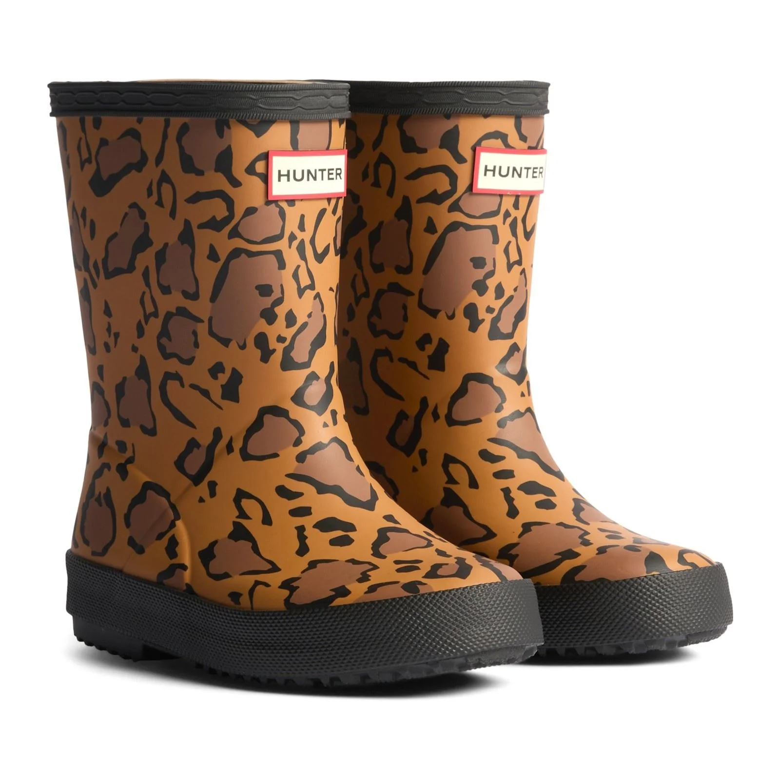 Hunter Kids First Boot Rubber Kid's Rich Tan/Saddle/Black Wellington Boots