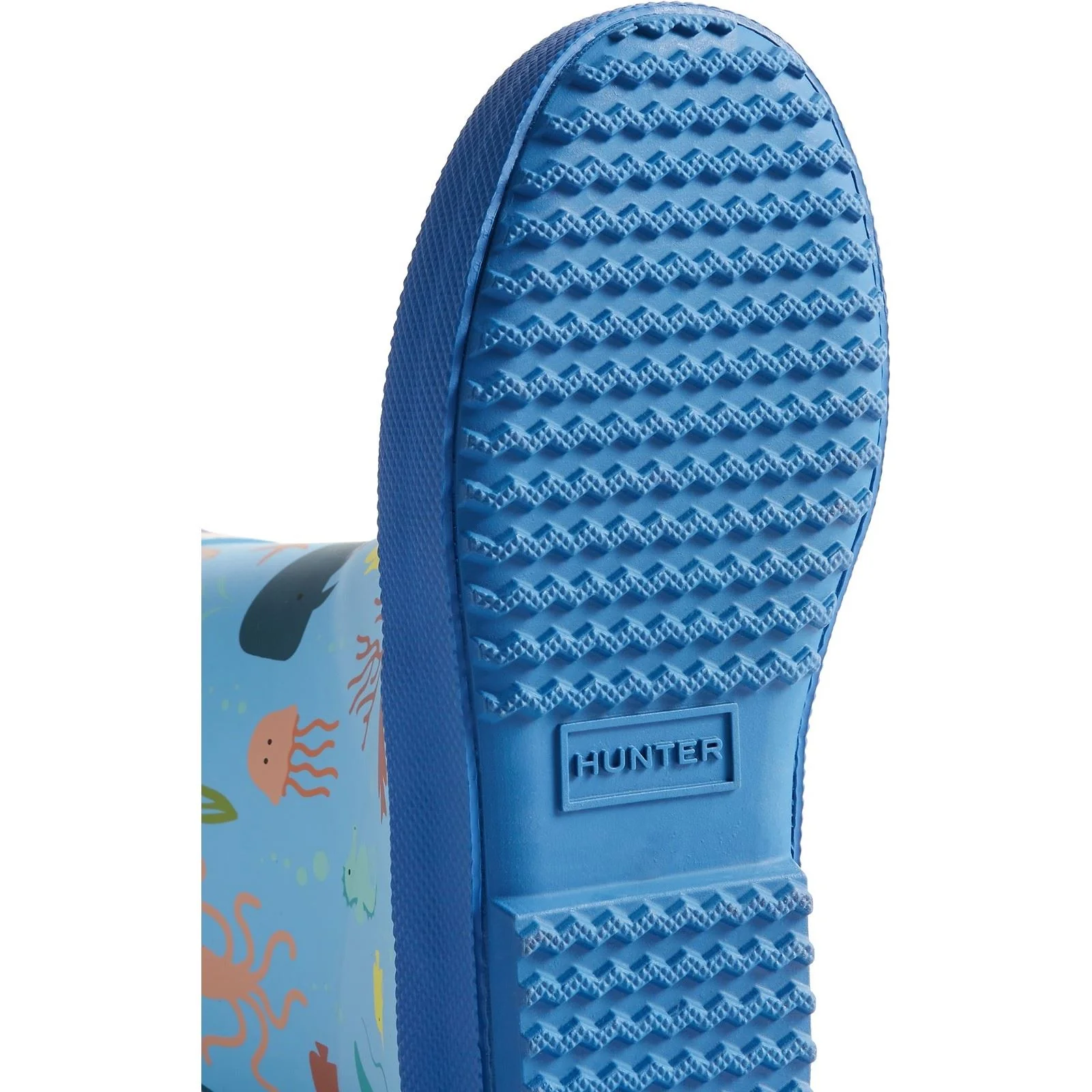 Hunter Kids First Classic Ocean Print Boot Rubber Kid's Amplifying Blue/Dragonfly Blue Wellington Boots - Image 3