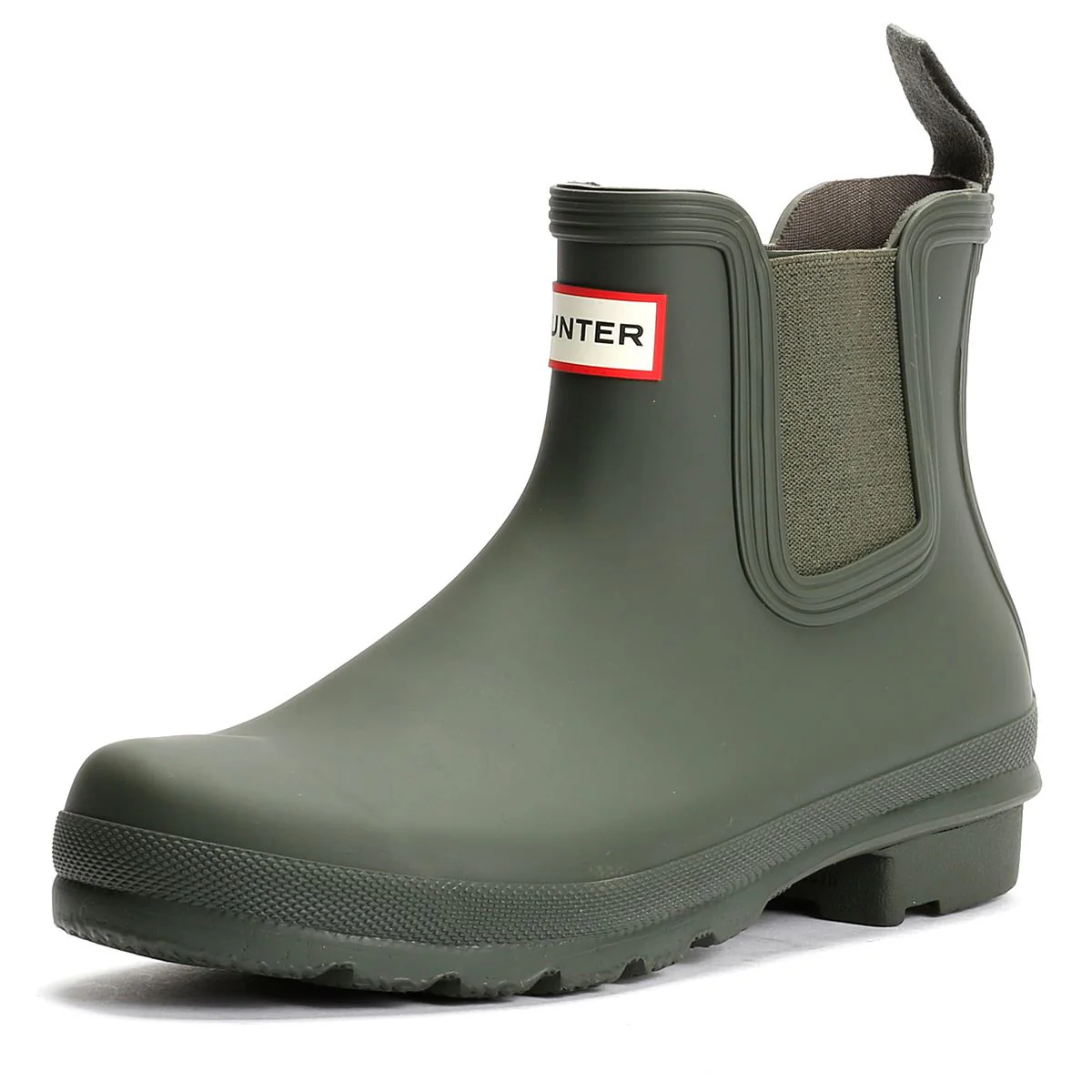 Hunter Original Chelsea Rubber Women's Dark Olive Wellington Boots - Image 3
