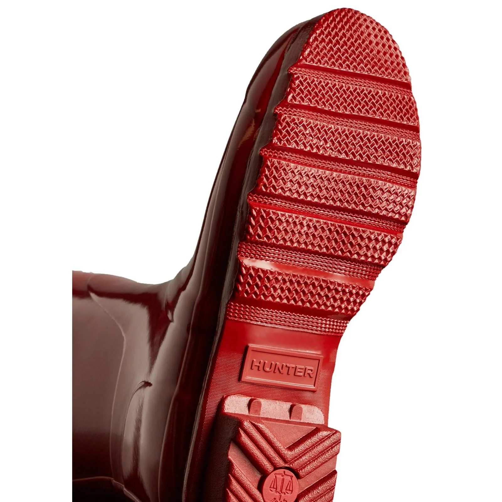 Hunter Original Short Gloss Rubber Women's Military Red Wellington Boots - Image 3