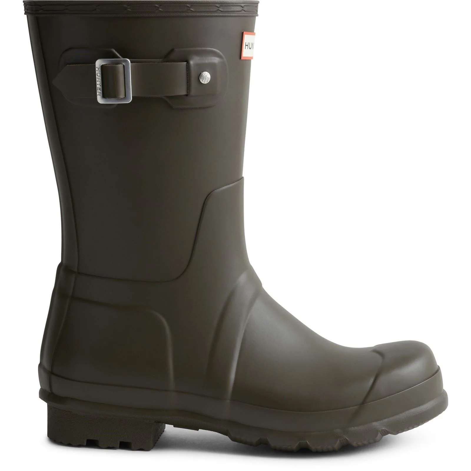 Hunter Original Short Wellington Boots Rubber Men's Chocolate Brown Wellington Boots - Image 4