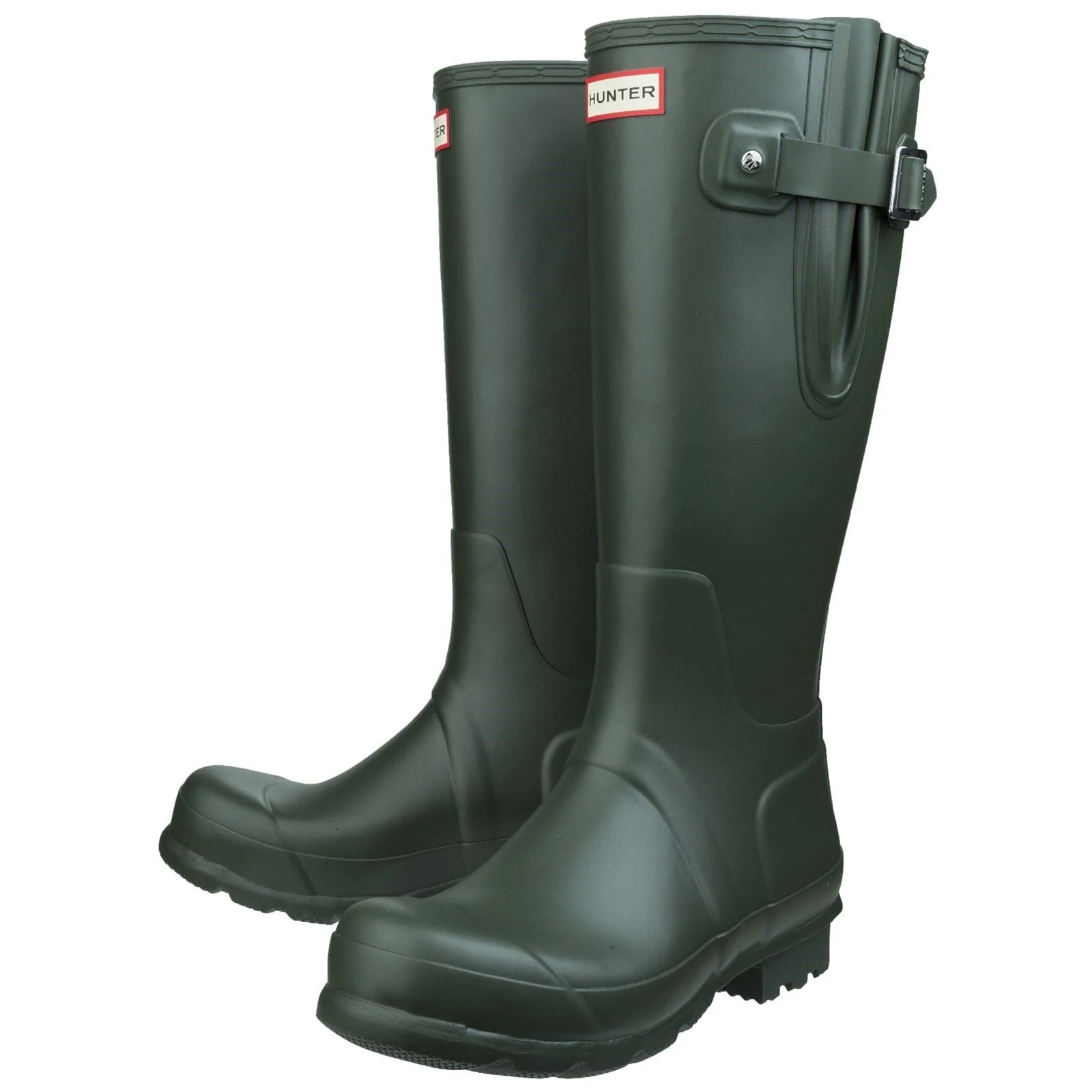 Hunter Men's Original Side Adjustable Wellington Boots in Dark Olive - Image 5
