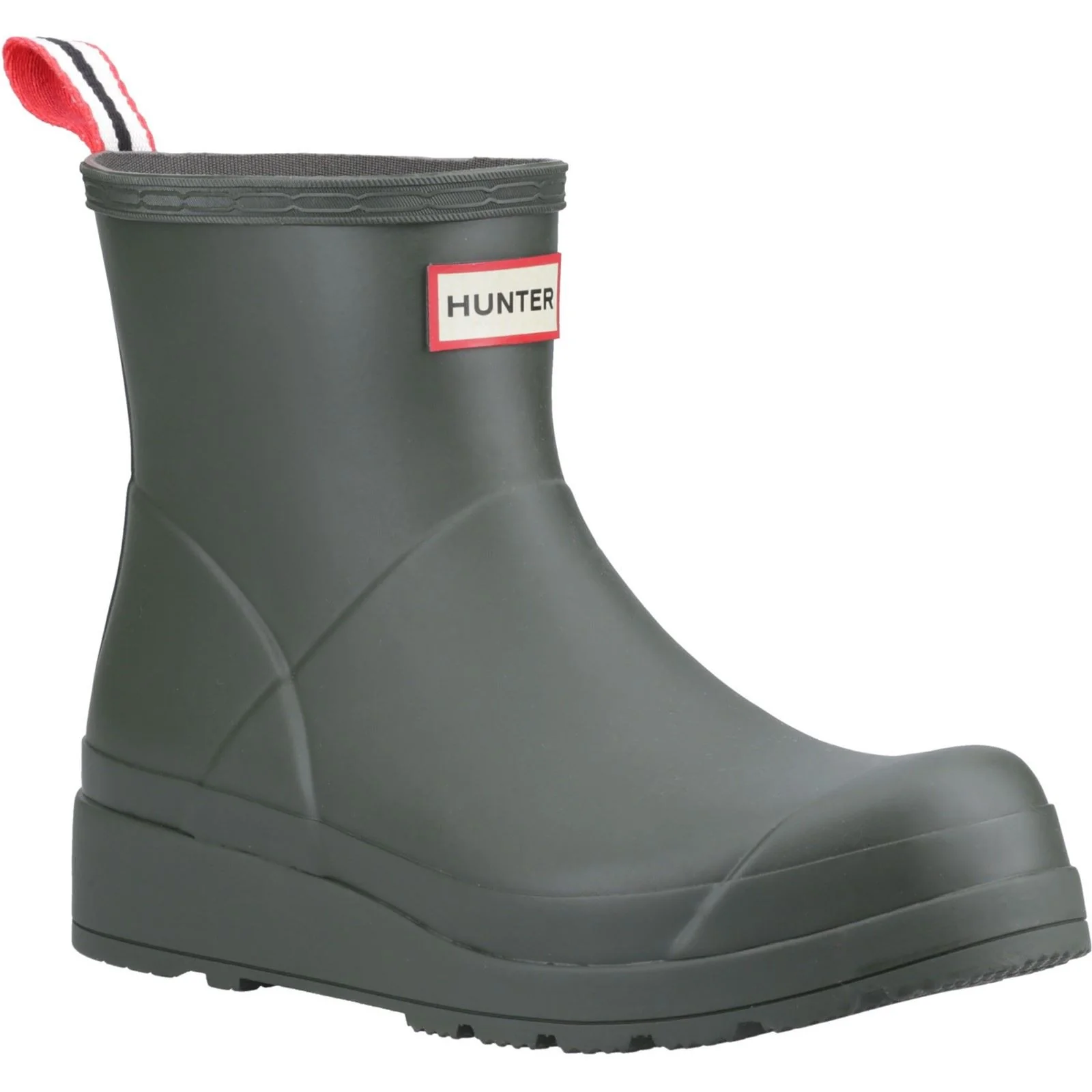 Hunter Women's Play Short Boot in Dark Olive