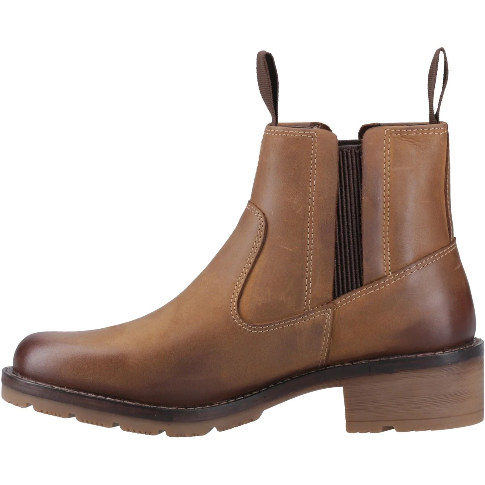 Hunter Skye Dealer Boot Leather Women's Dark Tan Boots - Image 4