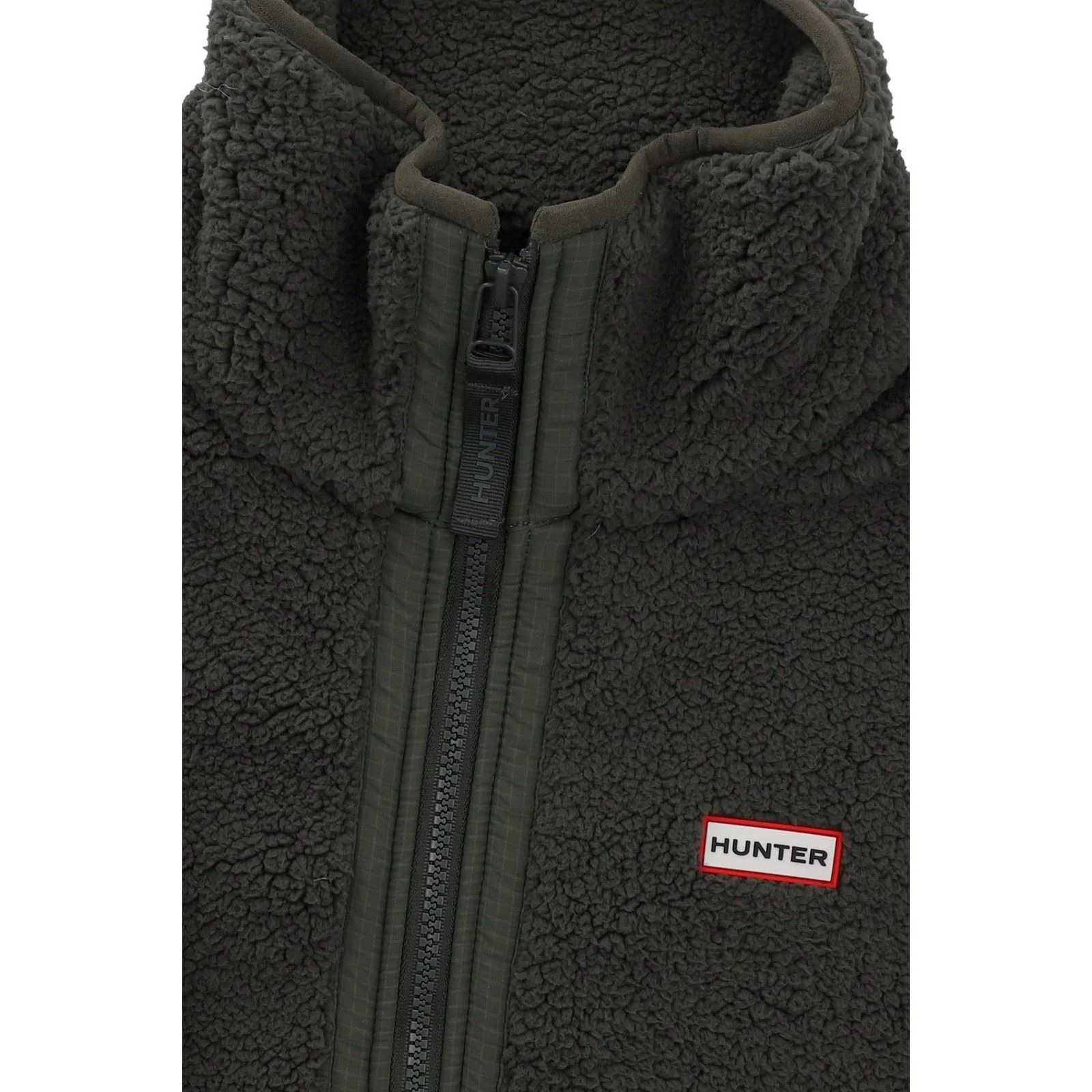 Hunter Tiorga 1/4 Zip Borg Fleece Polyester Women's Green Zip Neck Pullovers - Image 4