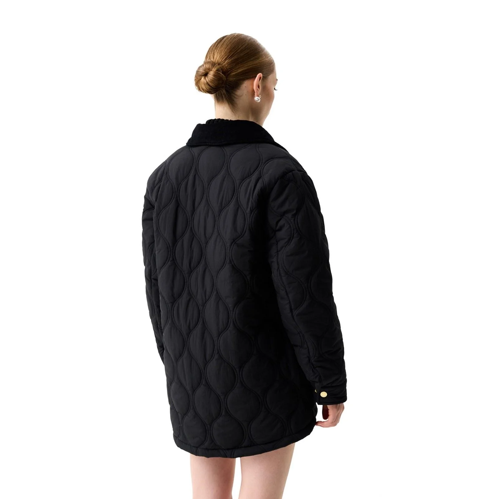 Hunter Witton Quilted Shacket Women's Black Quilted Jackets - Image 2