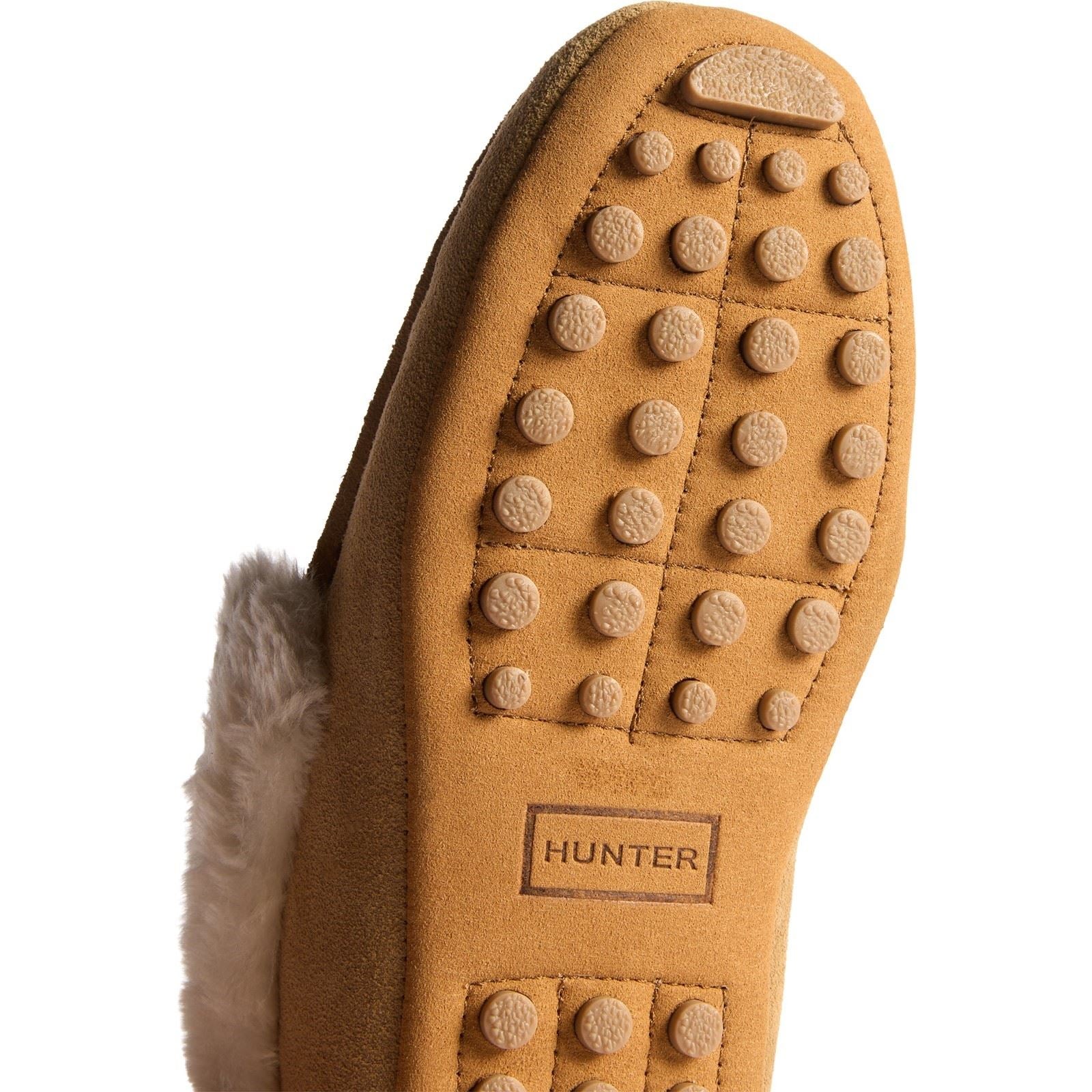 Hunter Womens Moccasin Slipper Sherpa Suede Women's Biscuit Slippers - Image 3