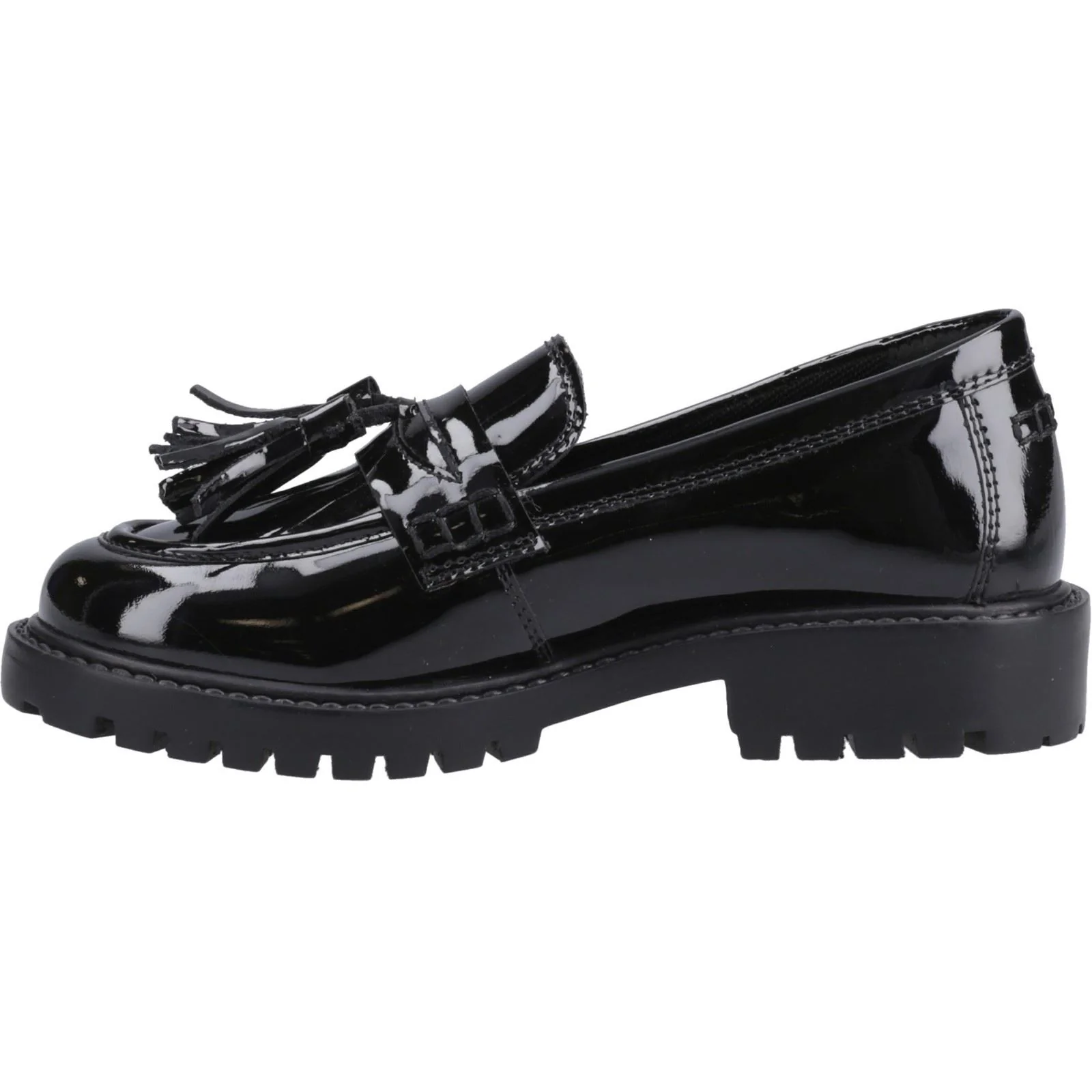 Hush Puppies Abigail Patent Leather Youth Black Loafers - Image 4