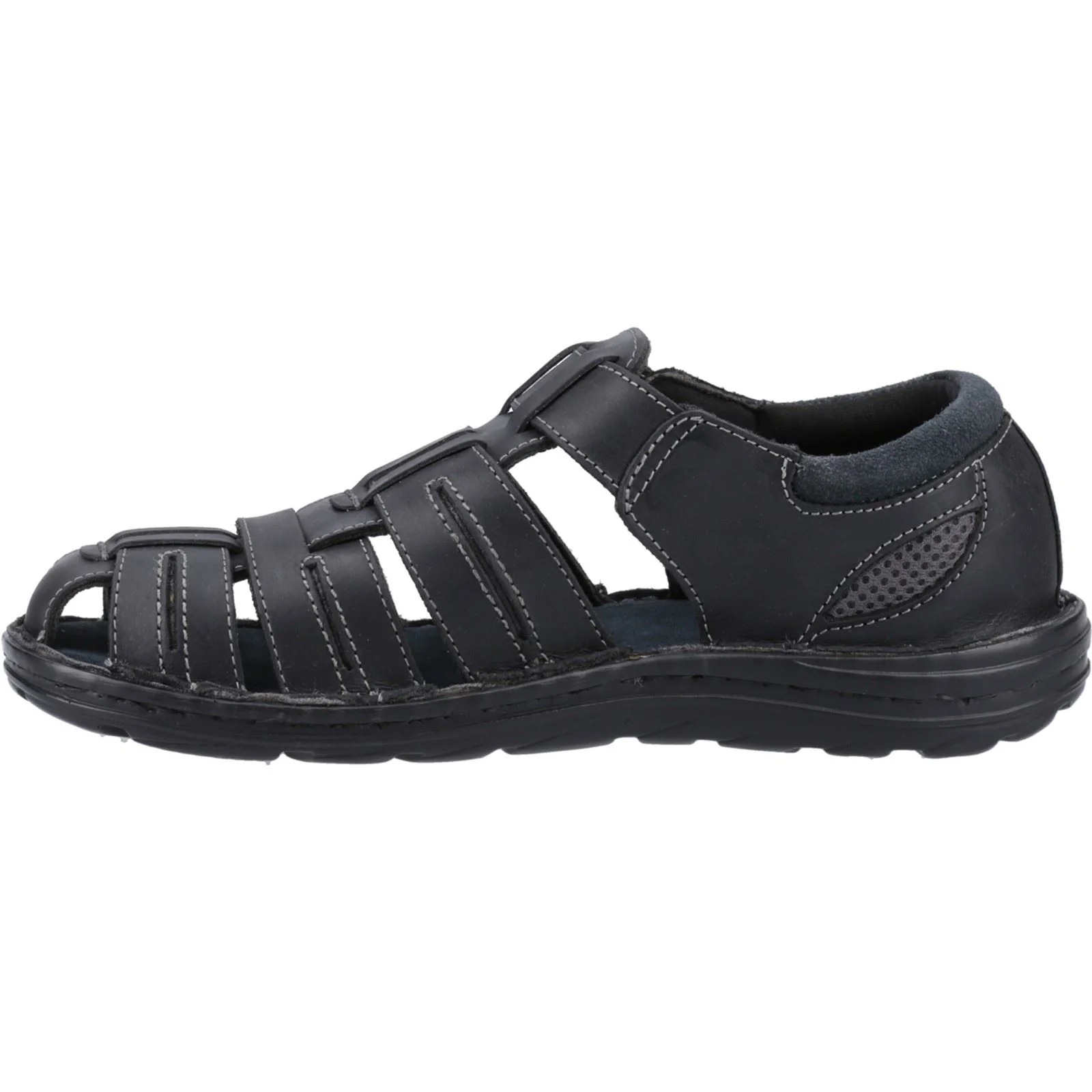 Hush Puppies Albert Leather Men's Black Sandals - Image 4
