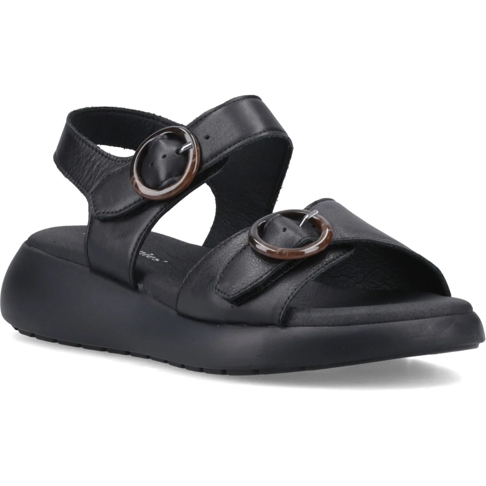 Hush Puppies Alison Leather Women's Black Sandals