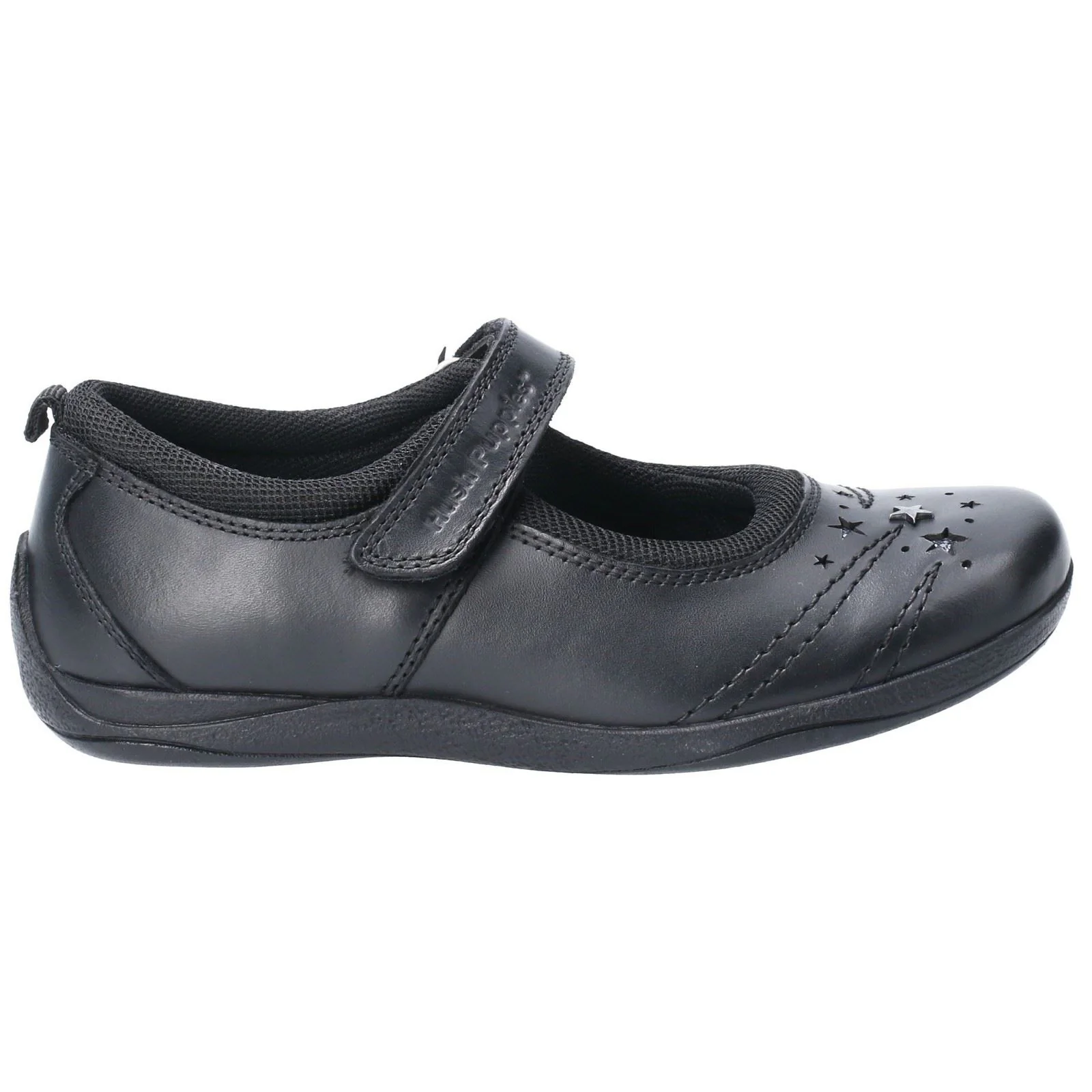 Hush Puppies Amber Junior Girls Black Leather Shoes - Image 4