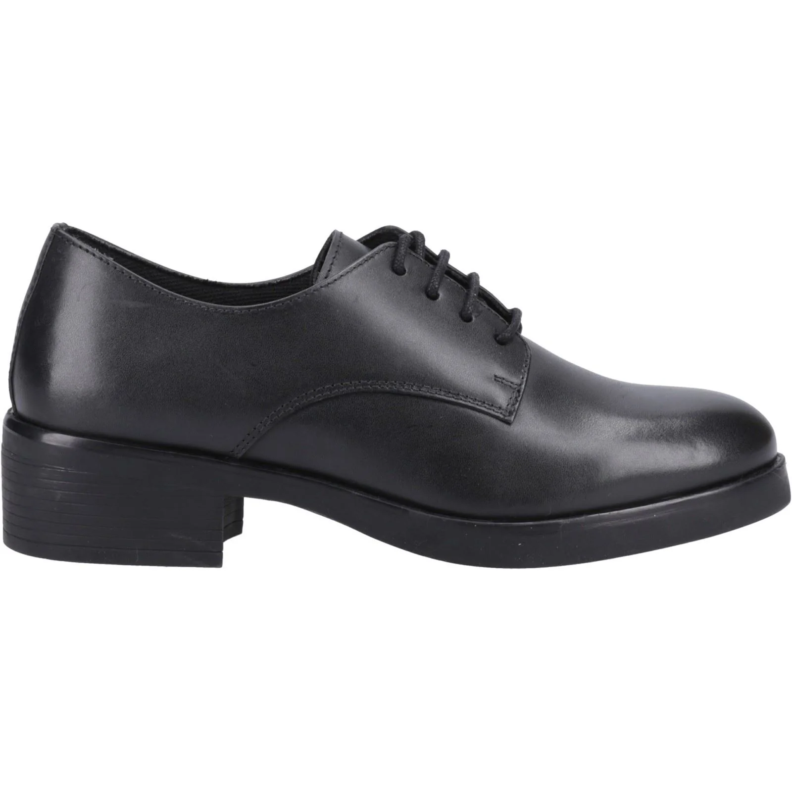 Hush Puppies Anastasia Leather Youth Black Lace-Up Shoes - Image 5