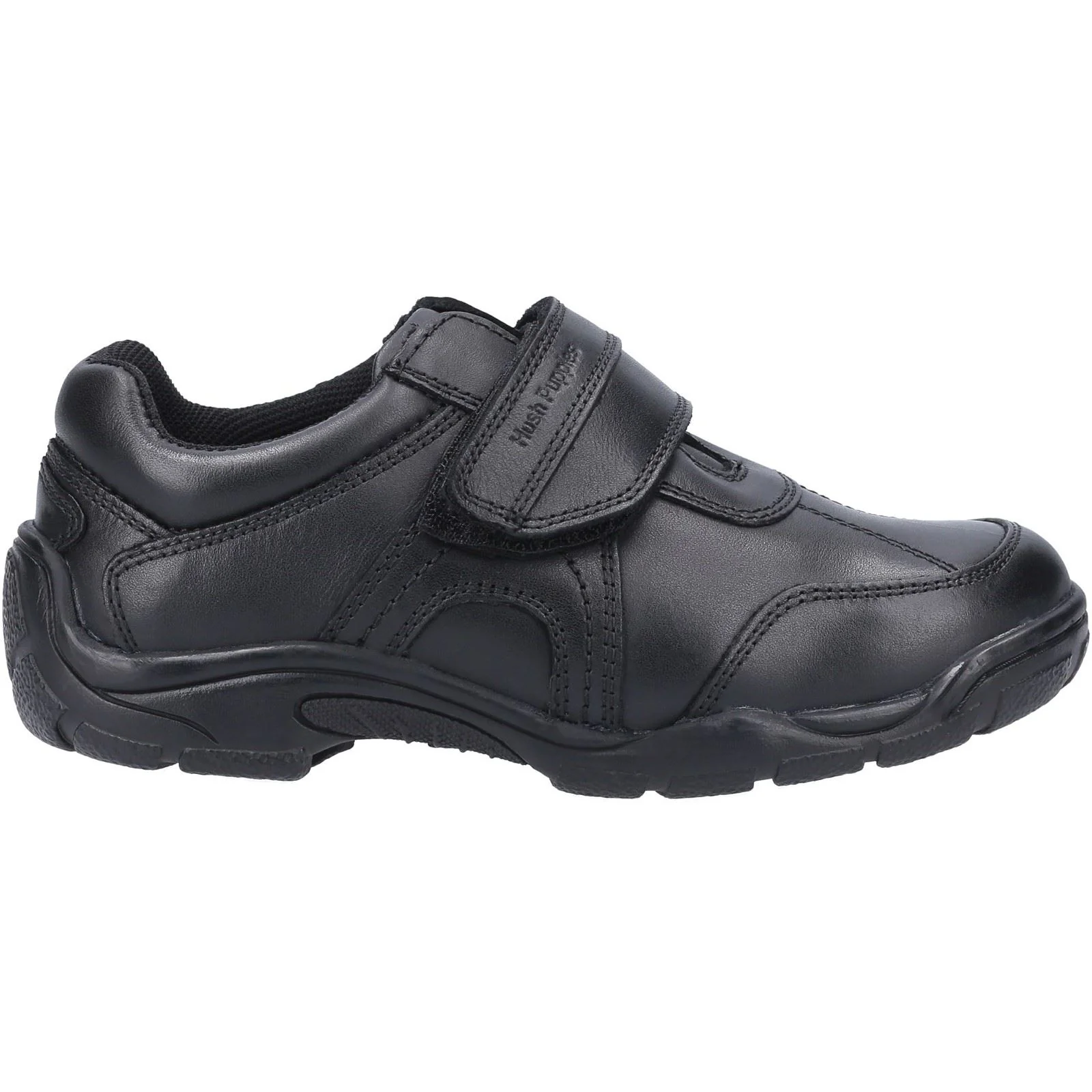 Hush Puppies Arlo Youth Boys Black Leather Shoes - Image 4