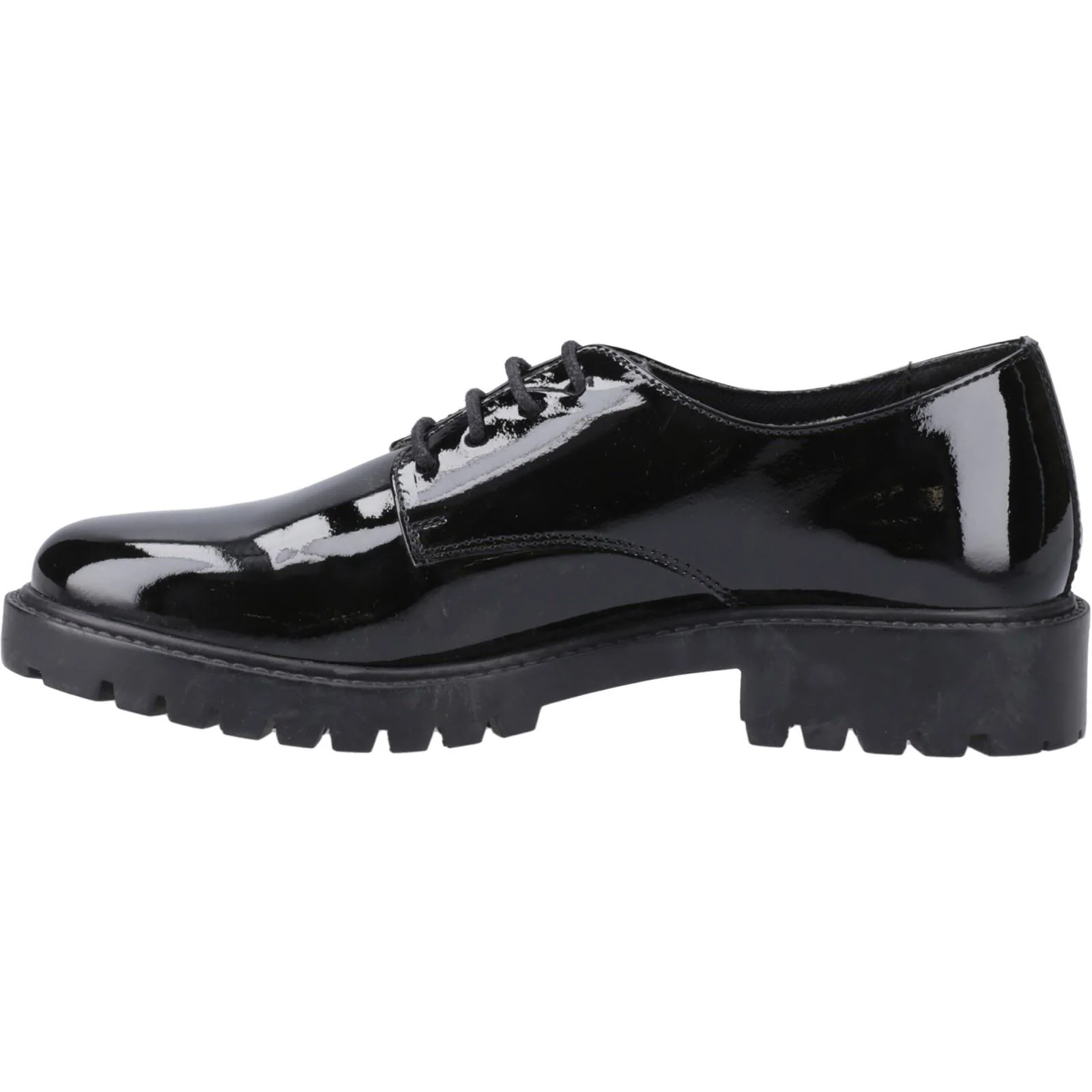 Hush Puppies Aubrey Leather Black Derby Shoes - Image 4