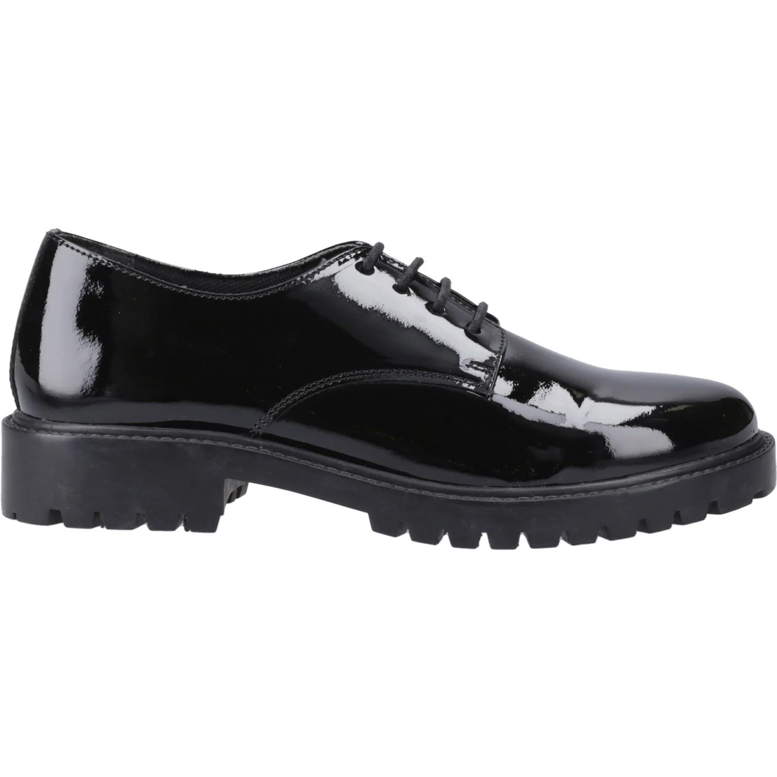 Hush Puppies Aubrey Leather Black Derby Shoes - Image 5