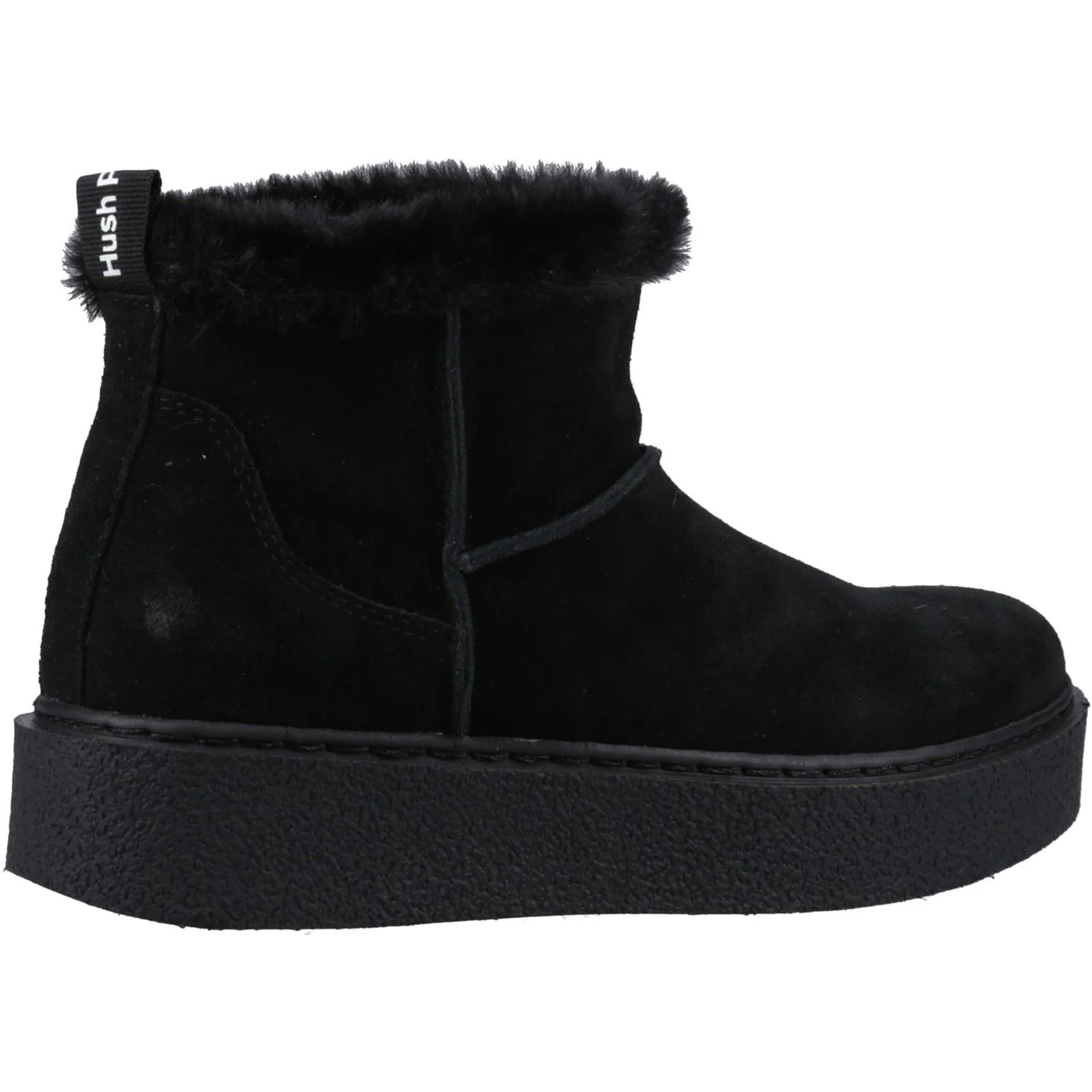 Hush Puppies Becca Suede Women's Black Winter Ankle Boots - Image 2