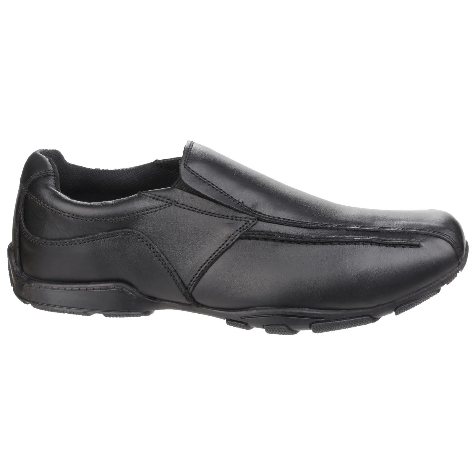 Hush Puppies Bespoke Youth Boys Black Leather Loafers - Image 5