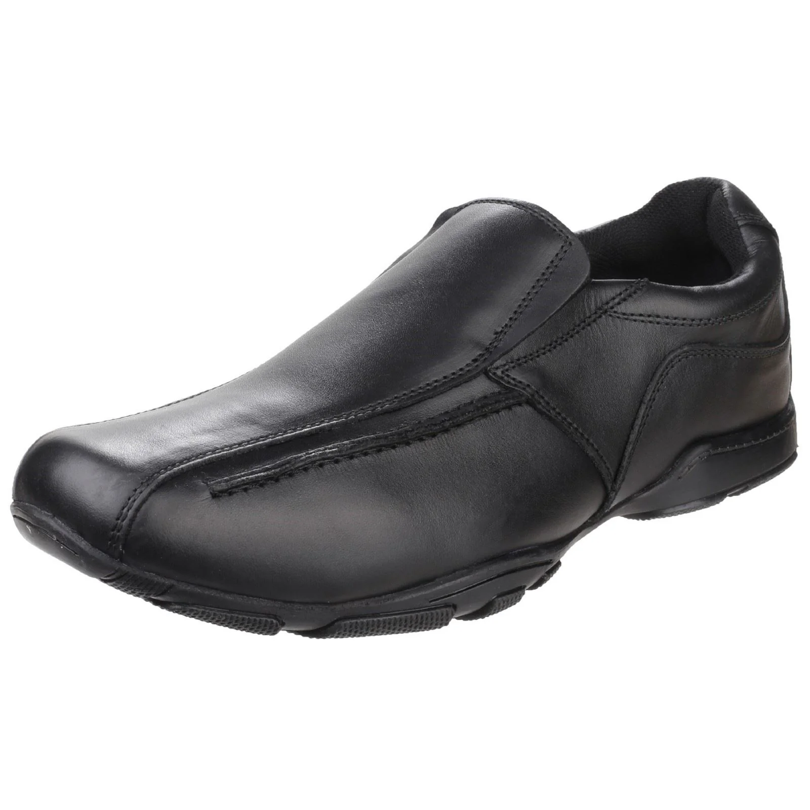 Hush Puppies Bespoke Youth Boys Black Leather Loafers - Image 7