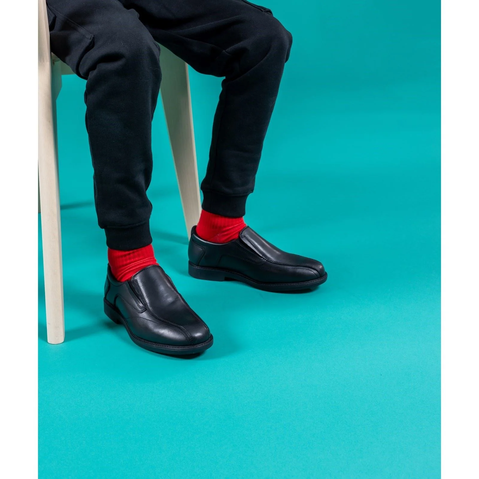 Hush Puppies Bespoke Youth Boys Black Leather Loafers - Image 9